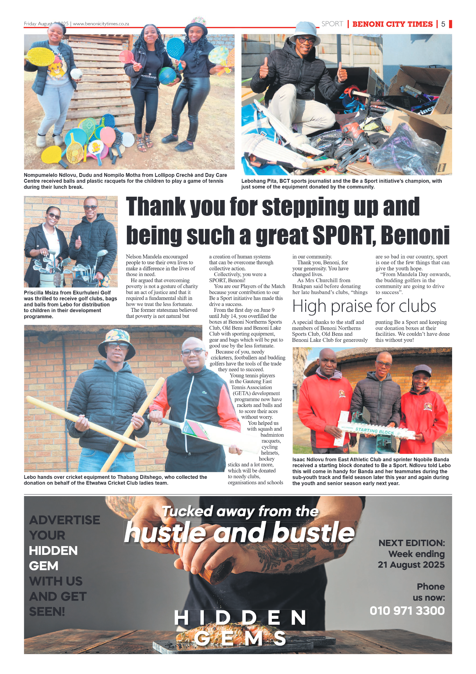 Benoni City Times 8 August 2025 page 5