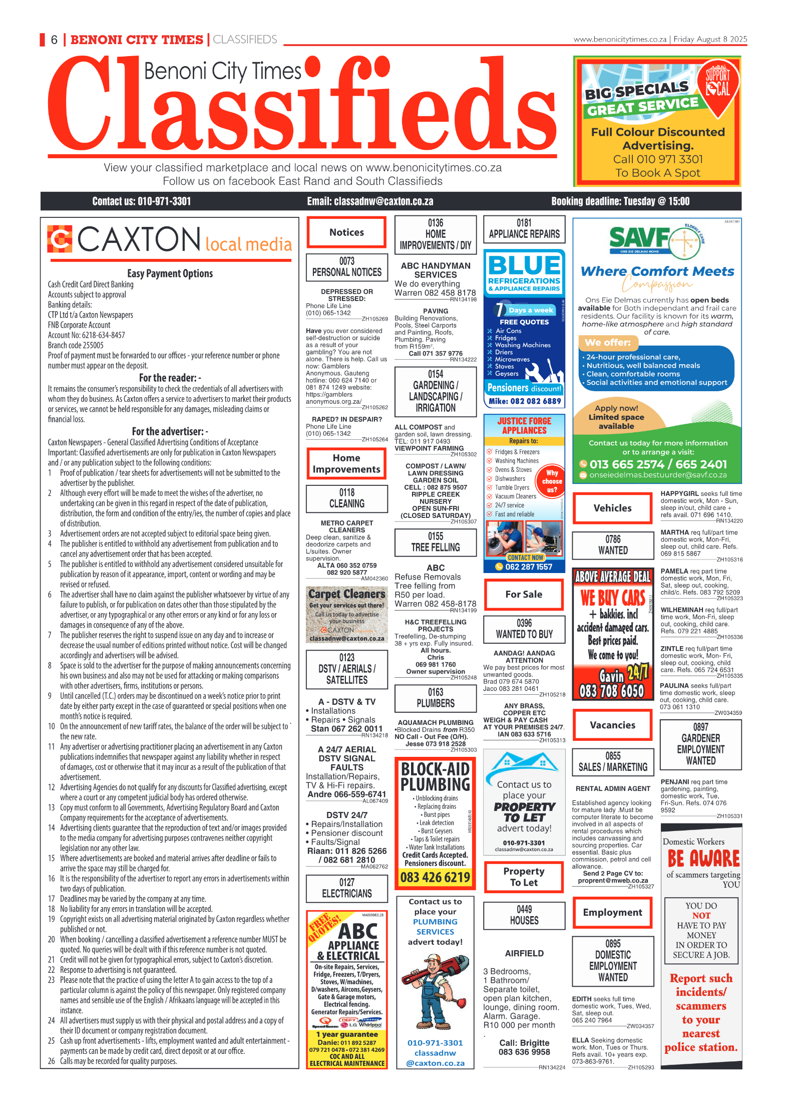 Benoni City Times 8 August 2025 page 6