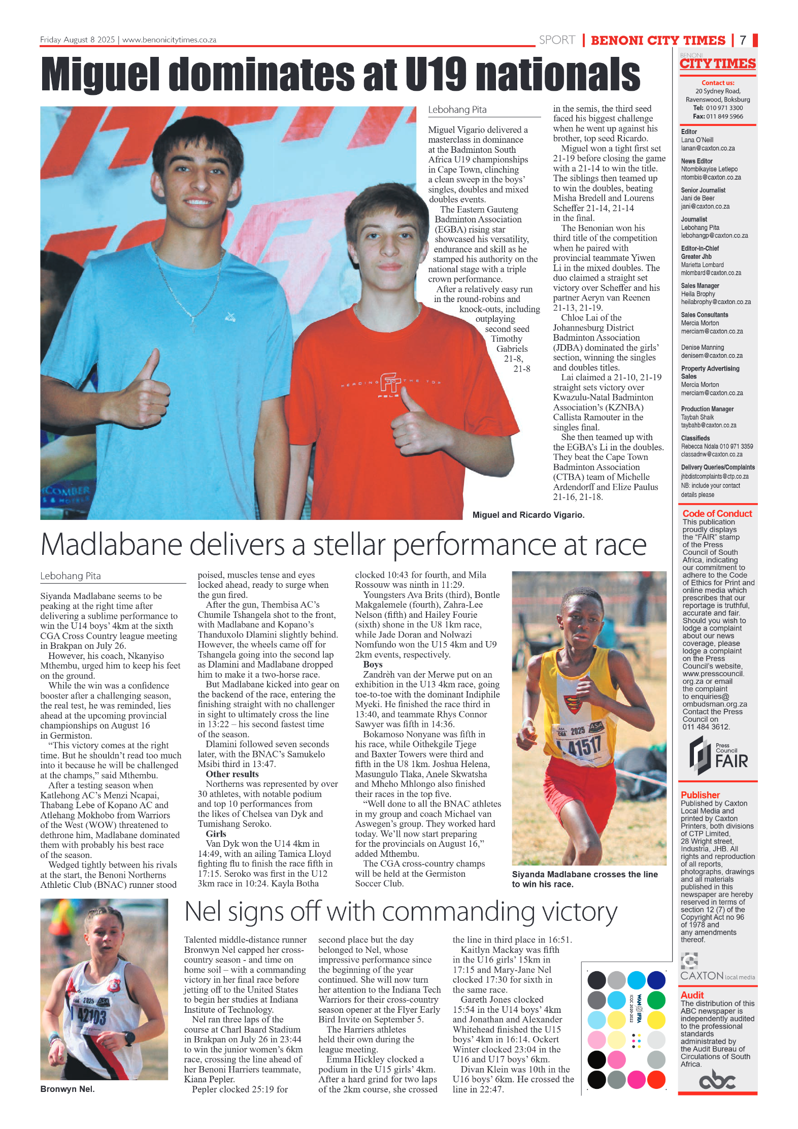 Benoni City Times 8 August 2025 page 7