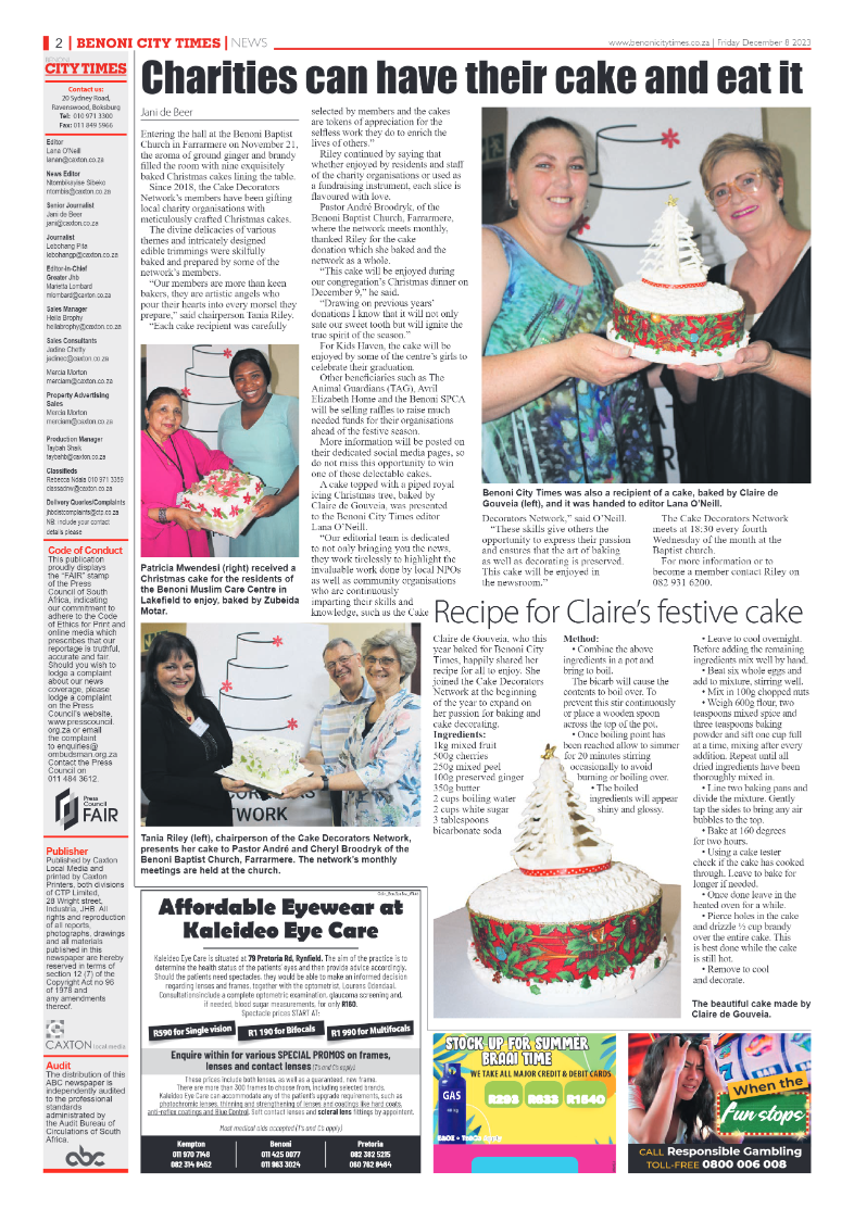 Benoni City Times 8 December 2023 page 2