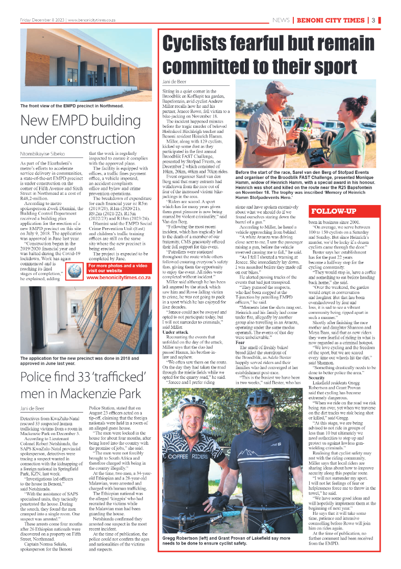 Benoni City Times 8 December 2023 page 3