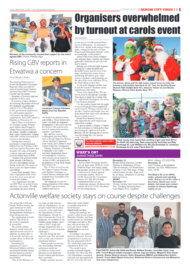 Benoni City Times 8 December 2023 page 5
