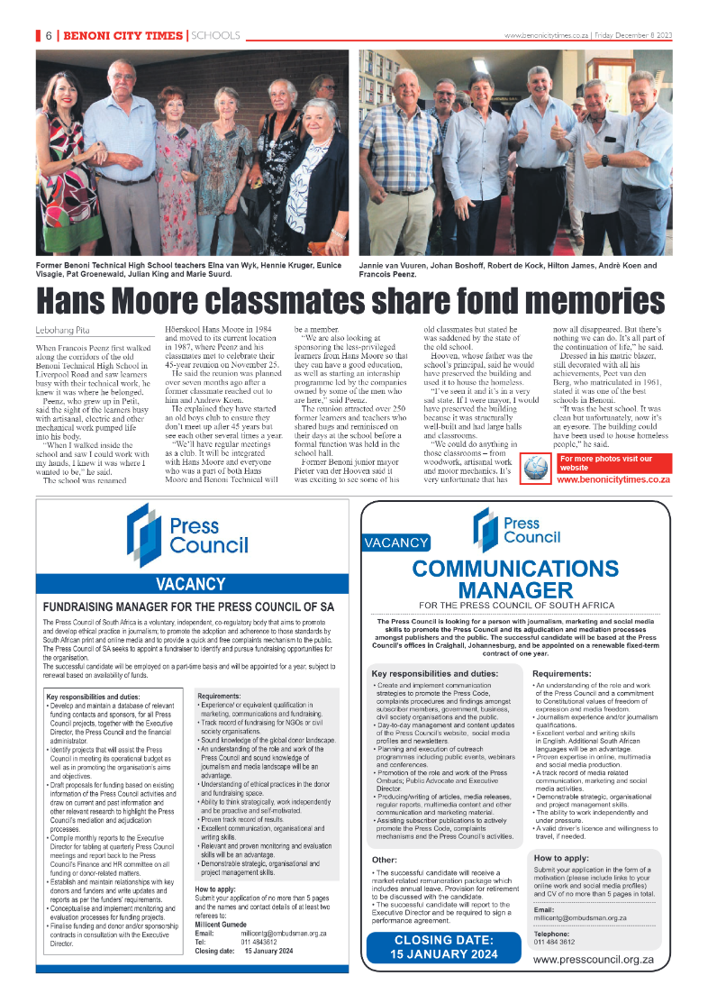 Benoni City Times 8 December 2023 page 6