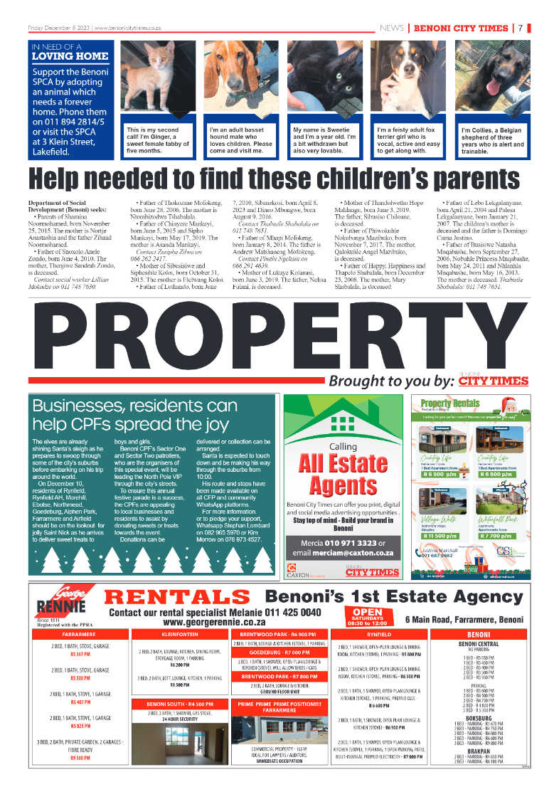 Benoni City Times 8 December 2023 page 7