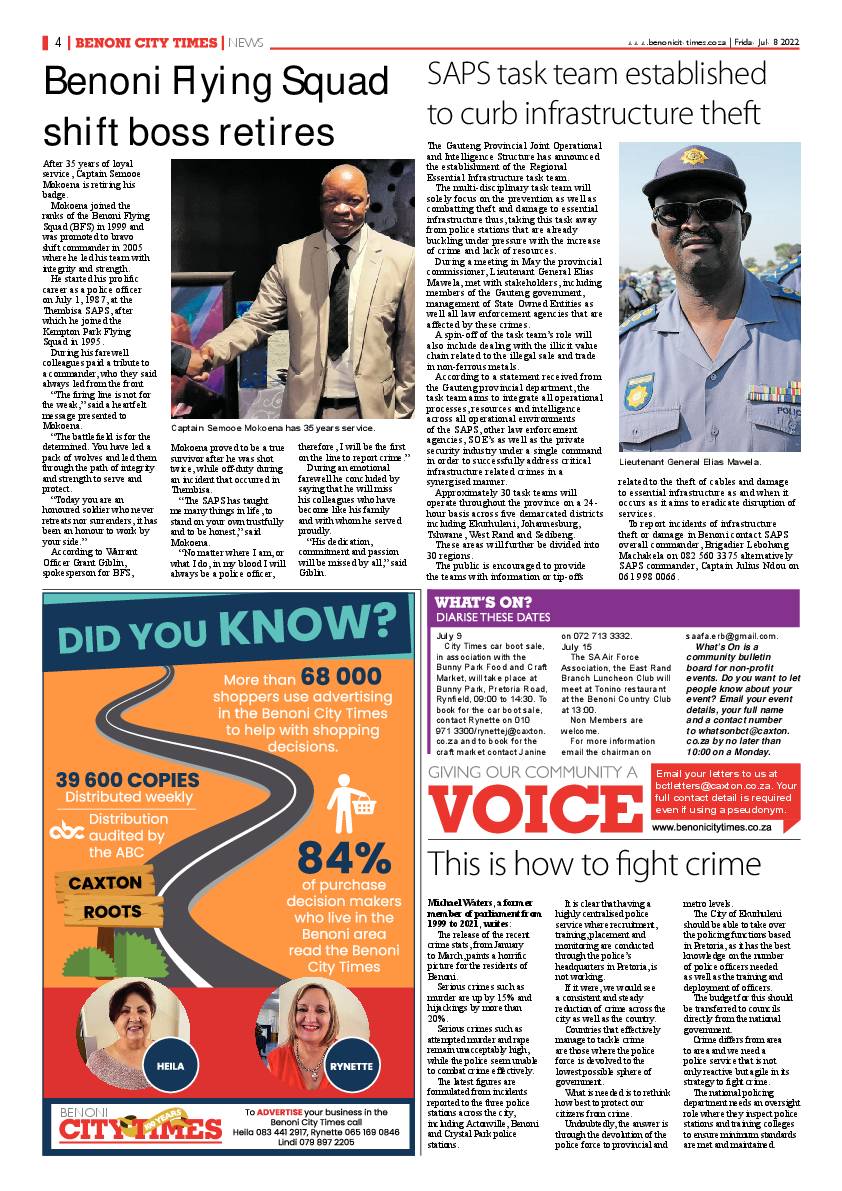 Benoni City Times 8 July 2022 page 4