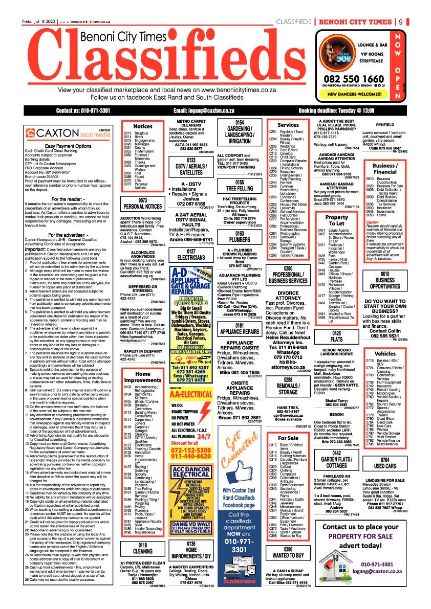 Benoni City Times 8 July 2022 page 9