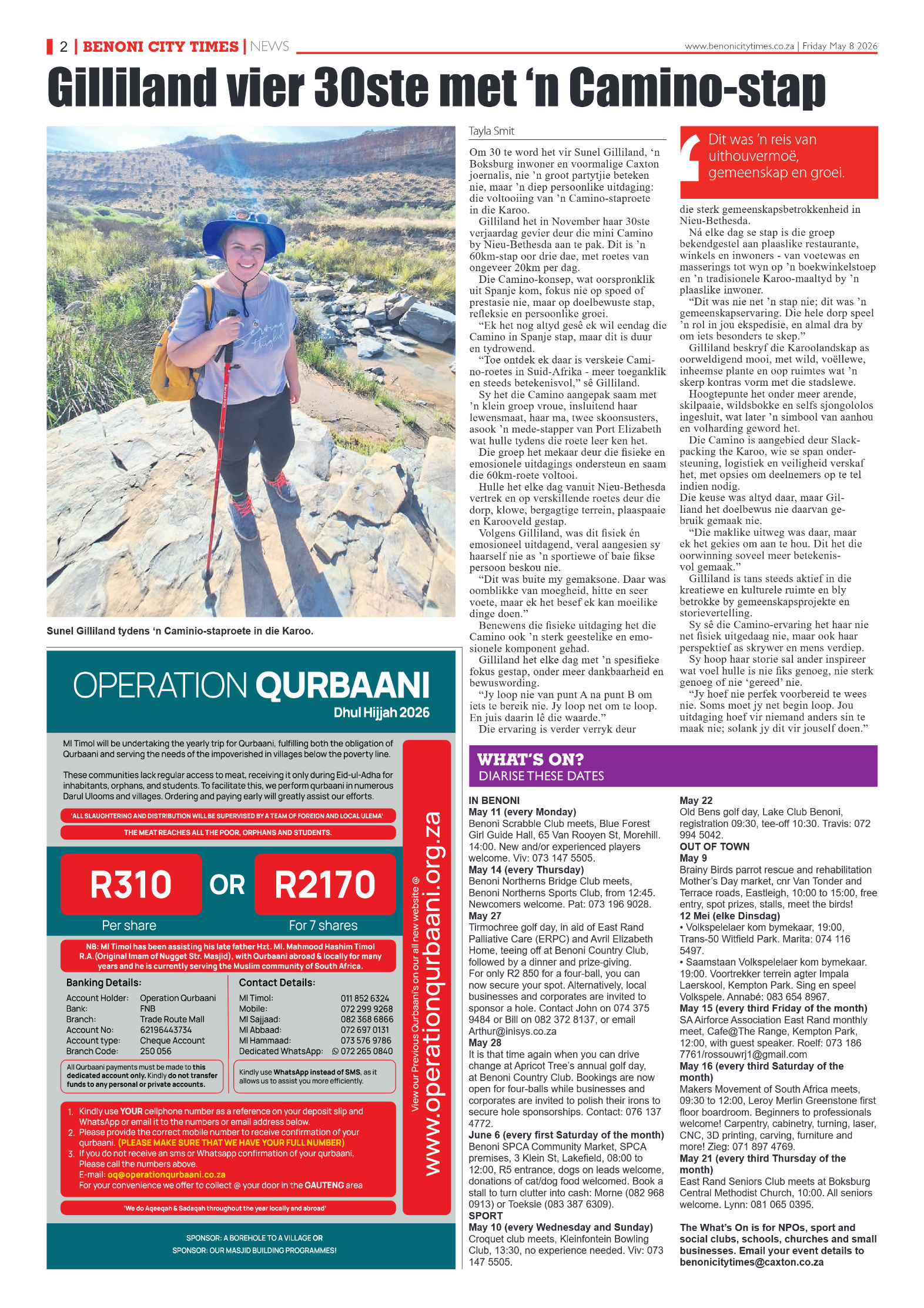 Benoni City Times 8 May 2026 page 2