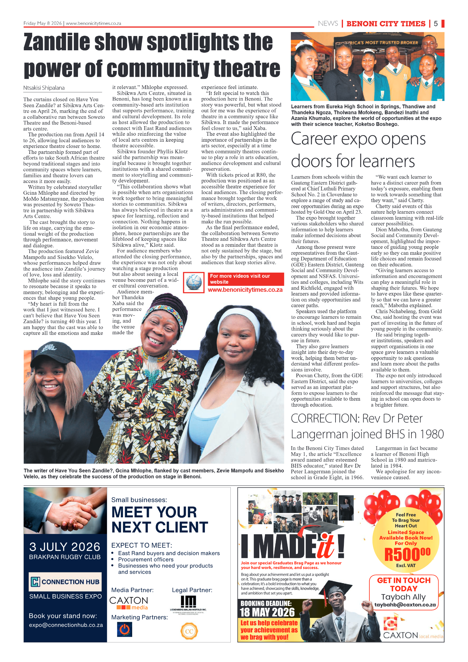 Benoni City Times 8 May 2026 page 5
