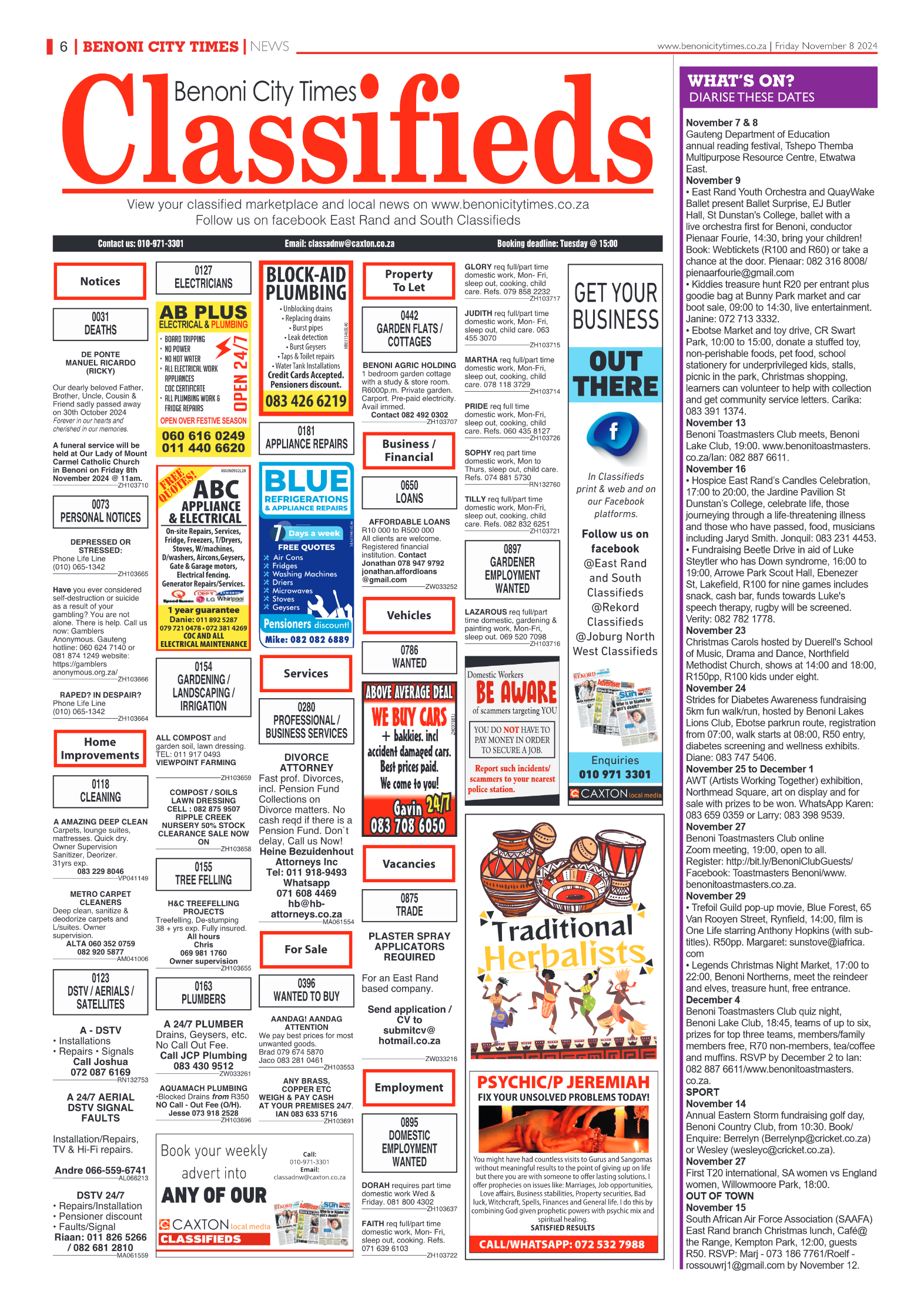 Benoni City Times 8 November 2024 page 6