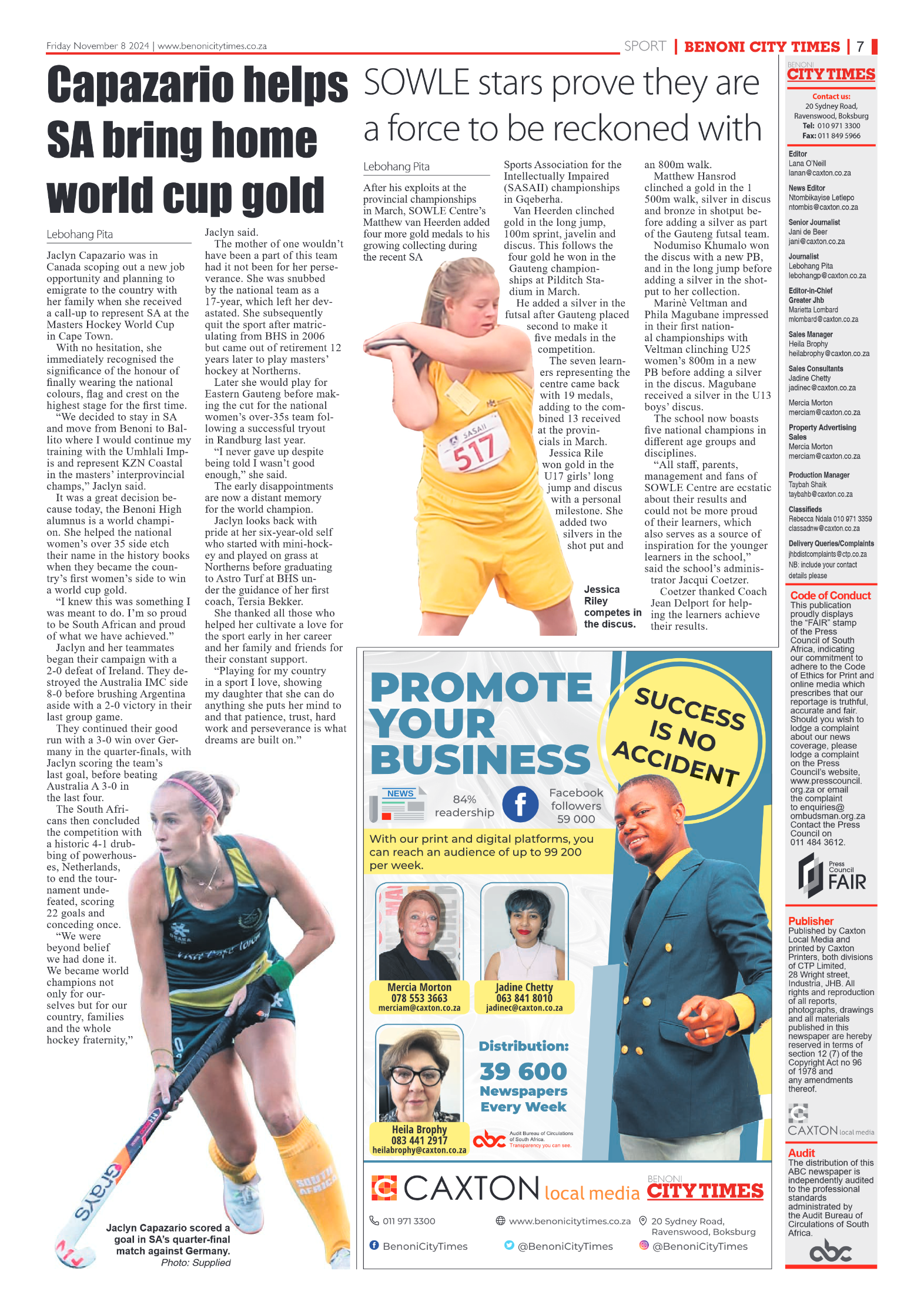 Benoni City Times 8 November 2024 page 7