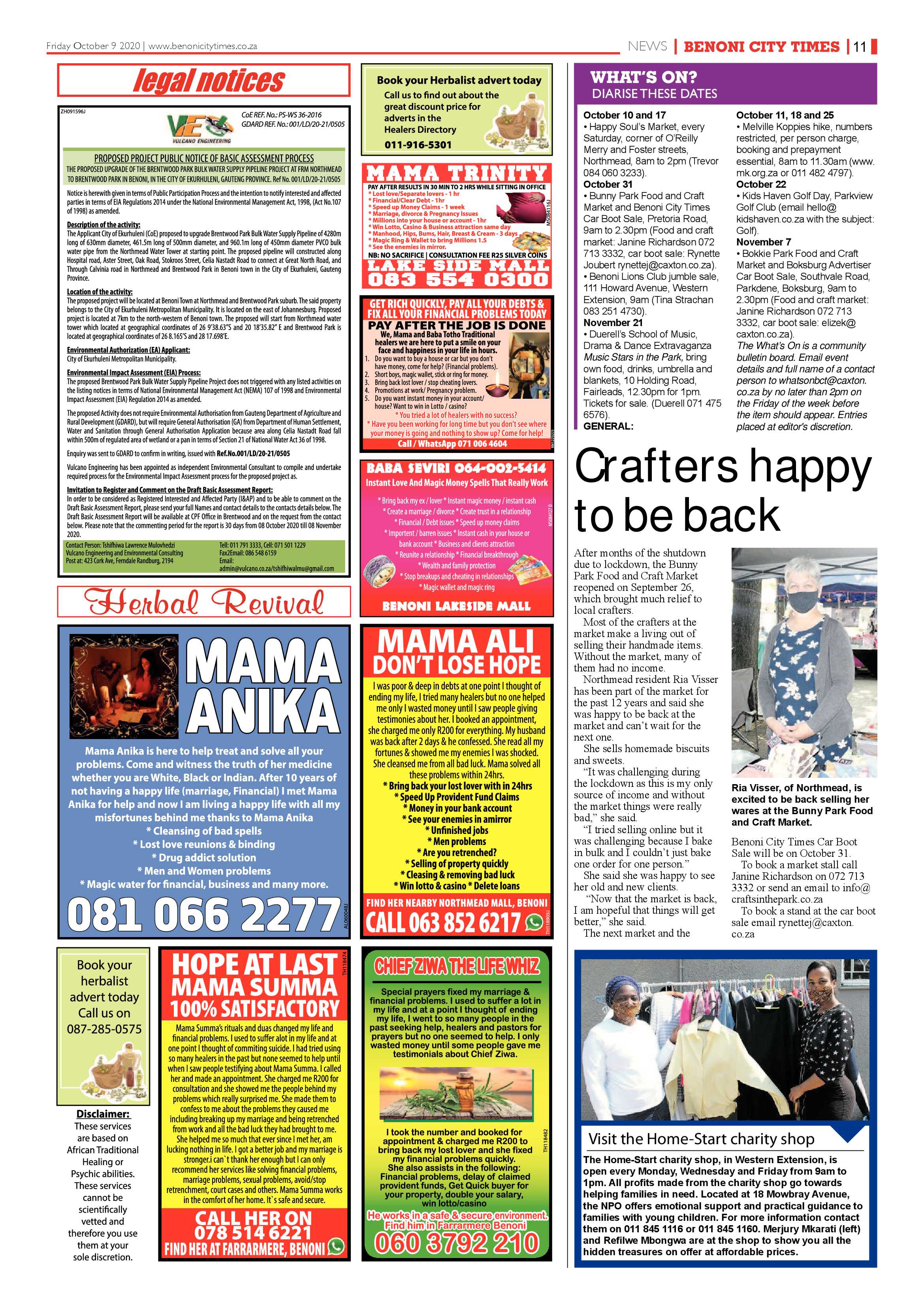 Benoni City Times 8 October 2020 page 11