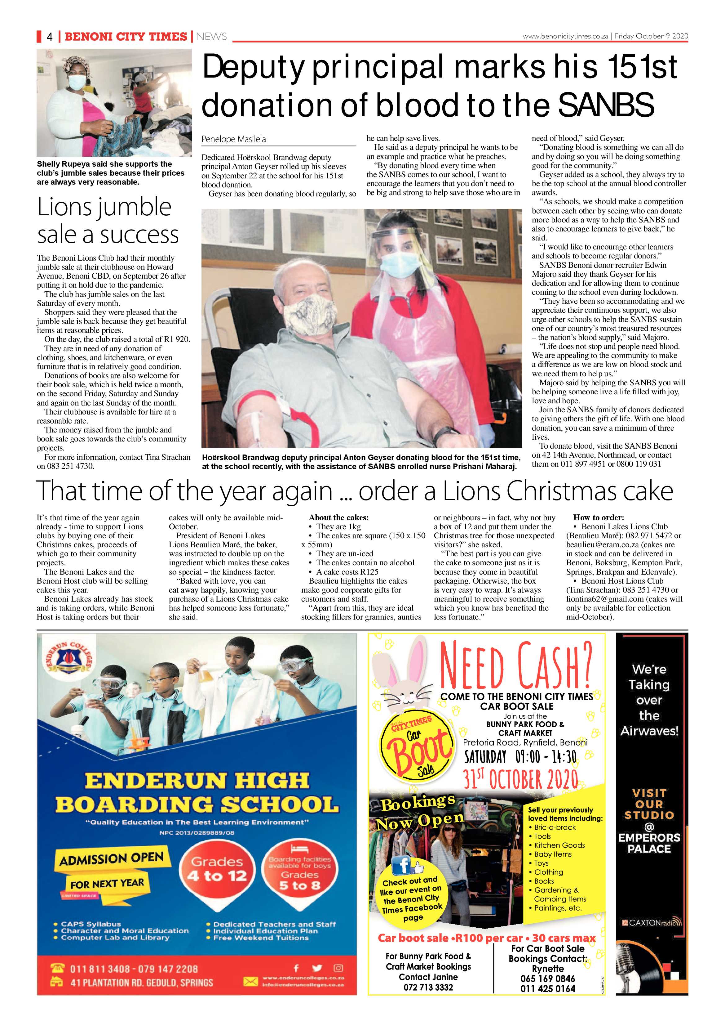 Benoni City Times 8 October 2020 page 4