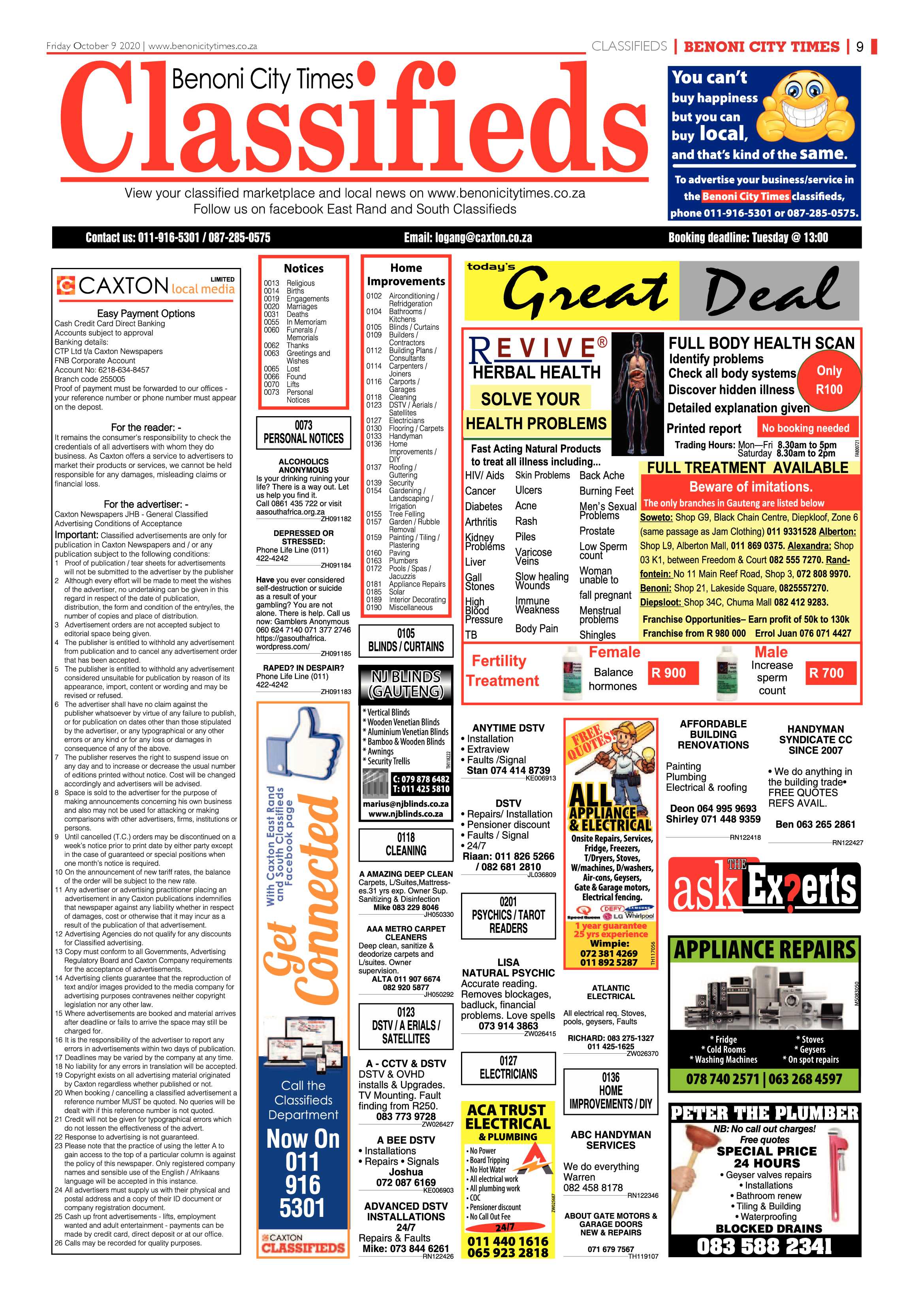 Benoni City Times 8 October 2020 page 9