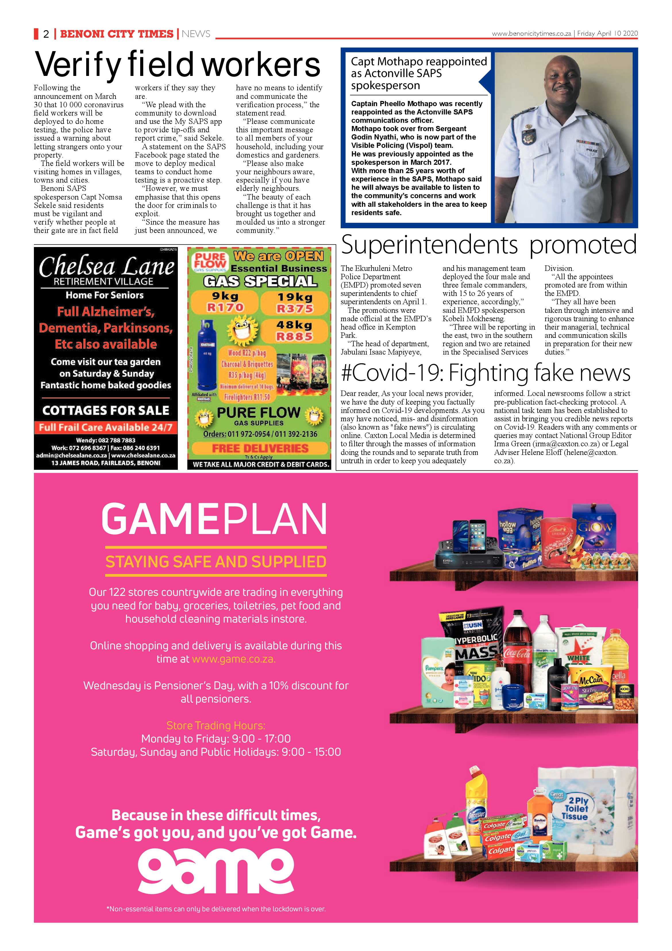 Benoni City Times 9 April 2020 page 2