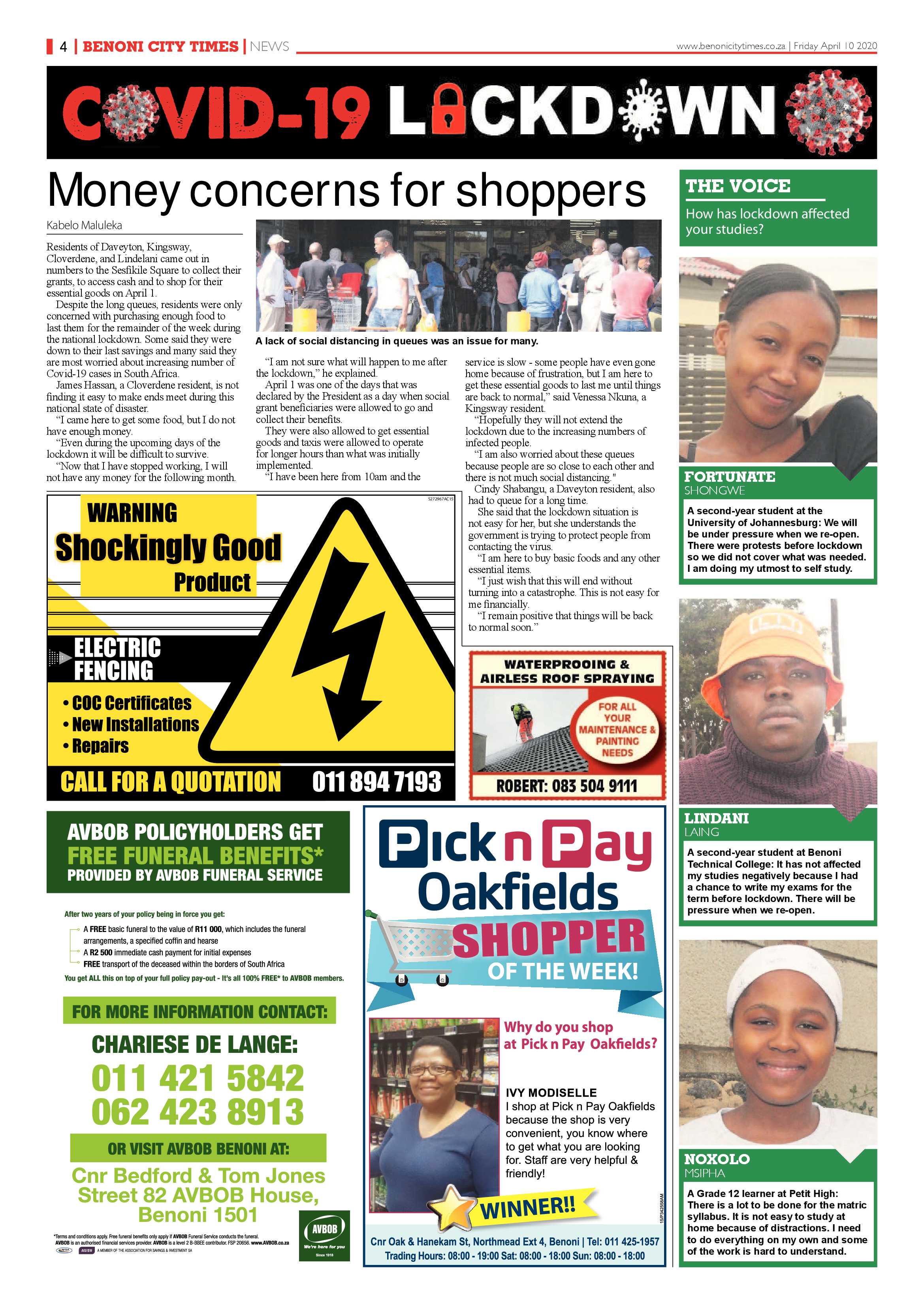 Benoni City Times 9 April 2020 page 4