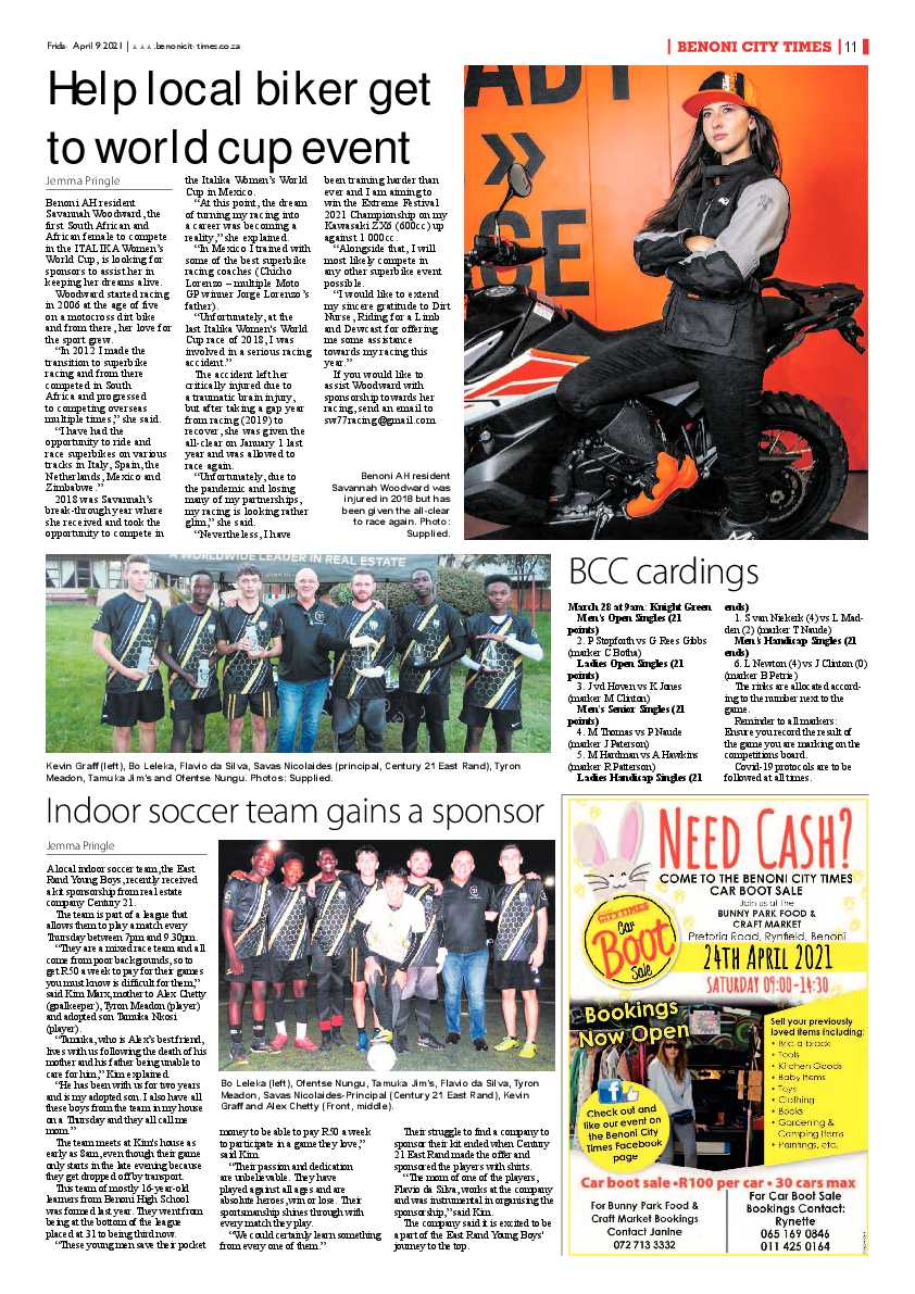 Benoni City Times 9 April 2021 page 11