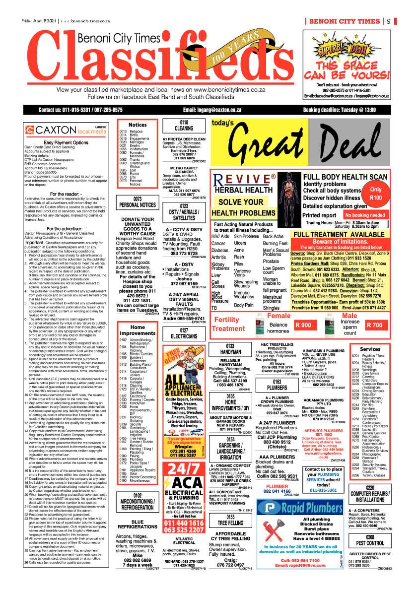 Benoni City Times 9 April 2021 page 9