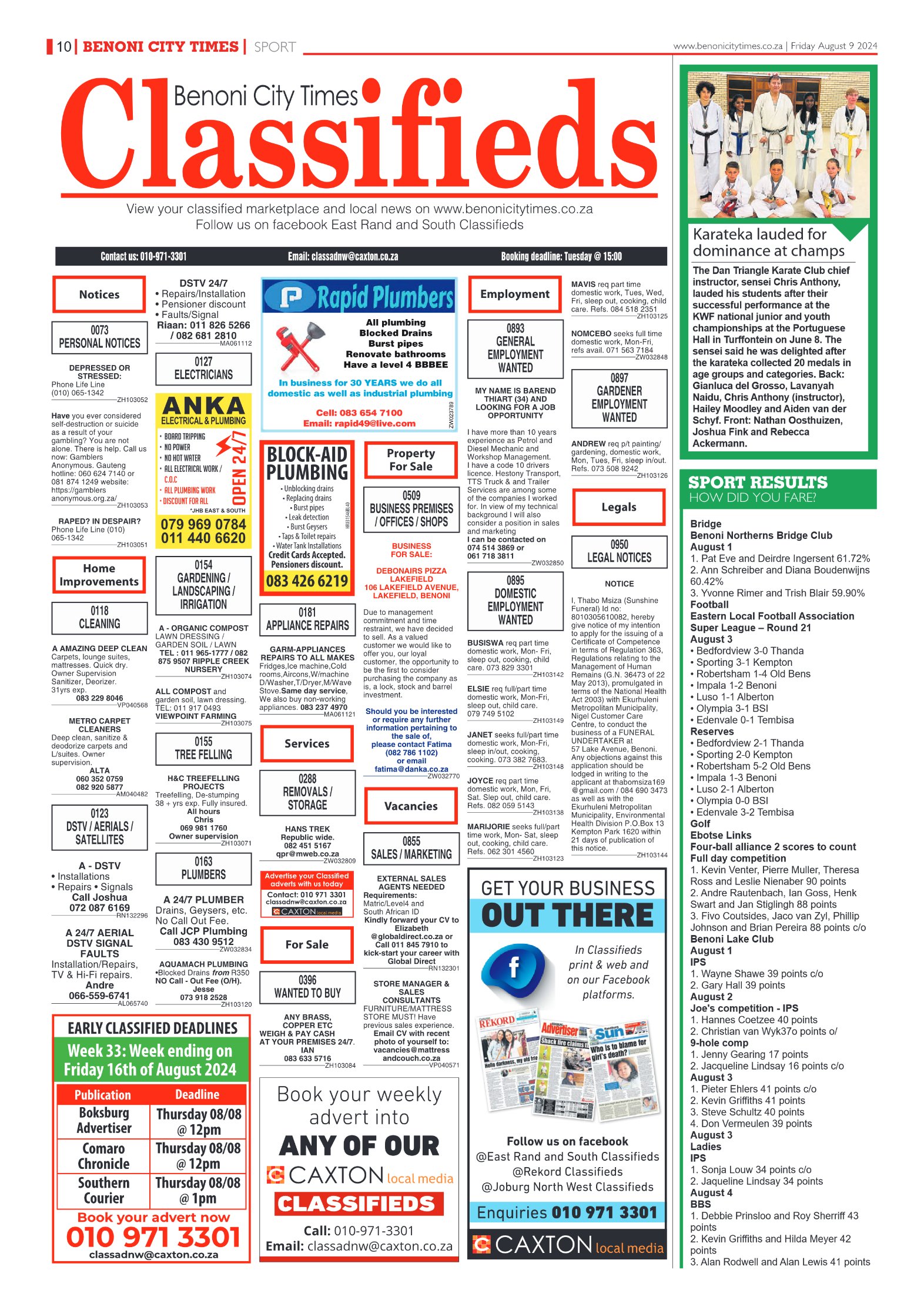 Benoni City Times 9 August 2024 page 10