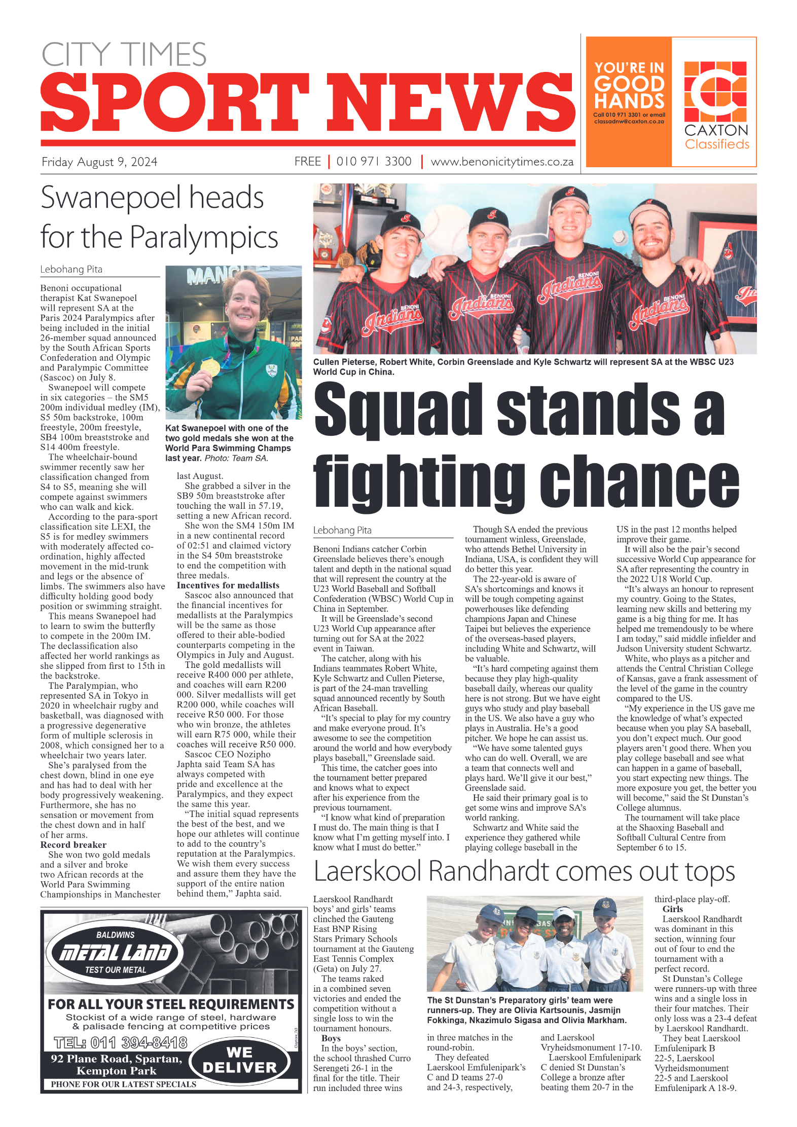 Benoni City Times 9 August 2024 page 12