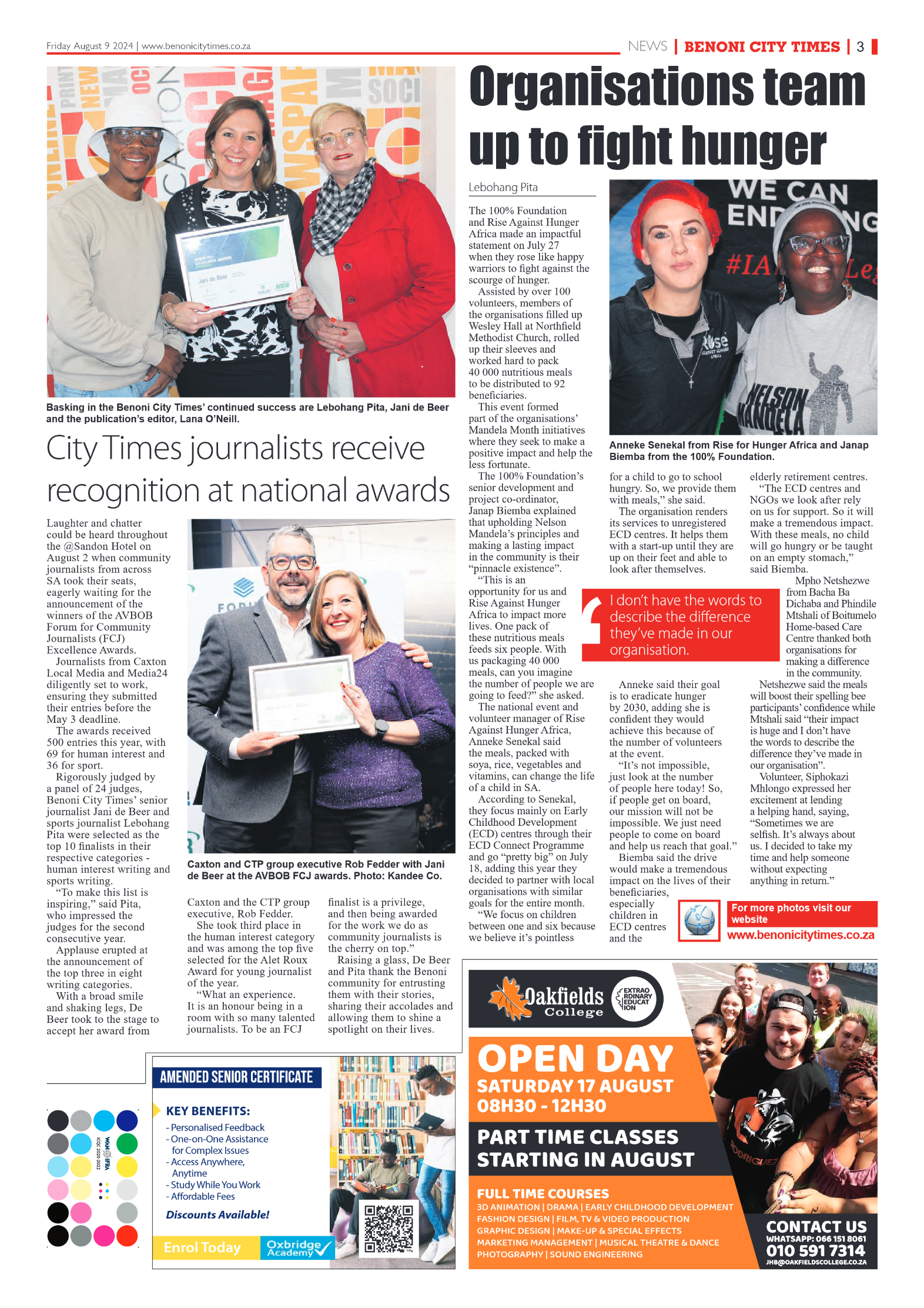 Benoni City Times 9 August 2024 page 3