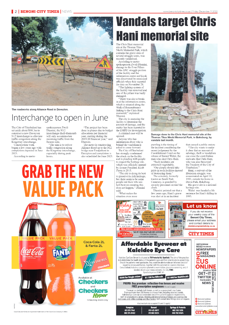 Benoni City Times 9 Dec 2022 page 2