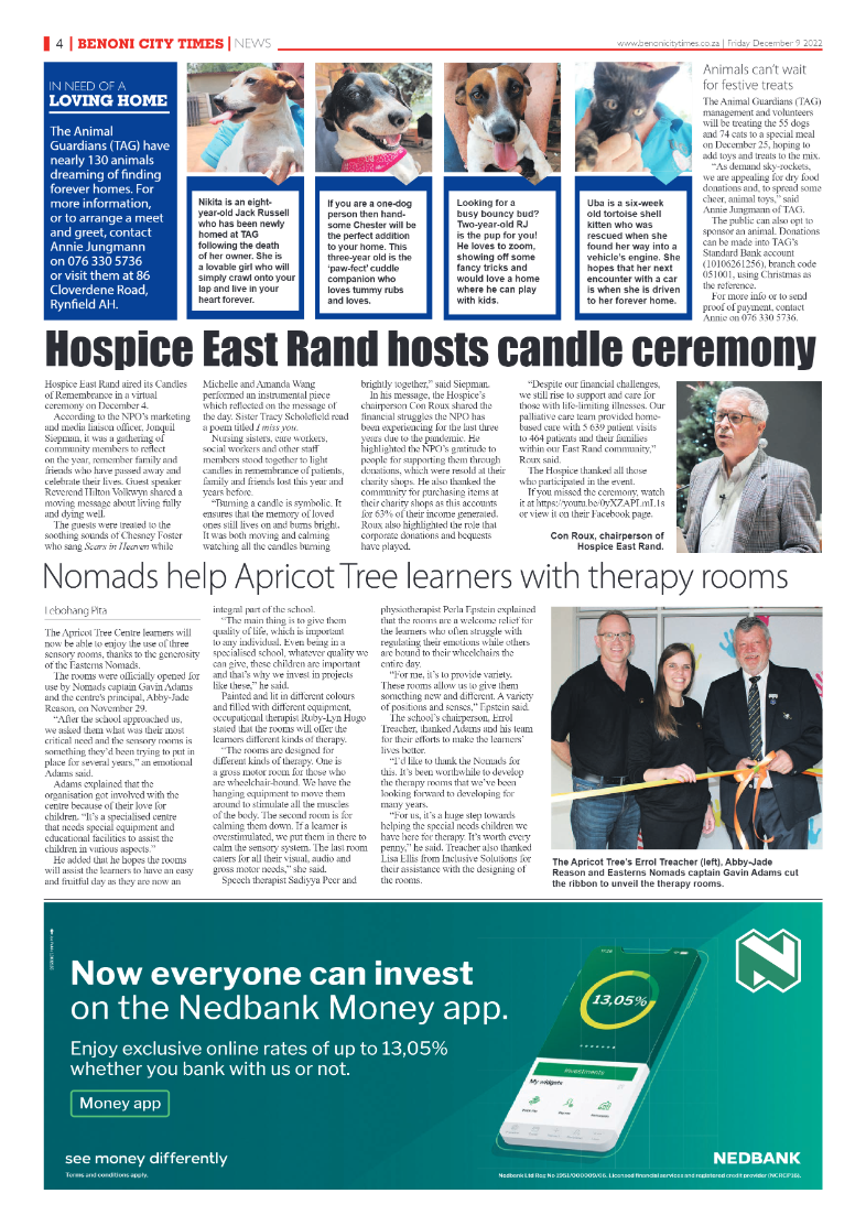 Benoni City Times 9 Dec 2022 page 4