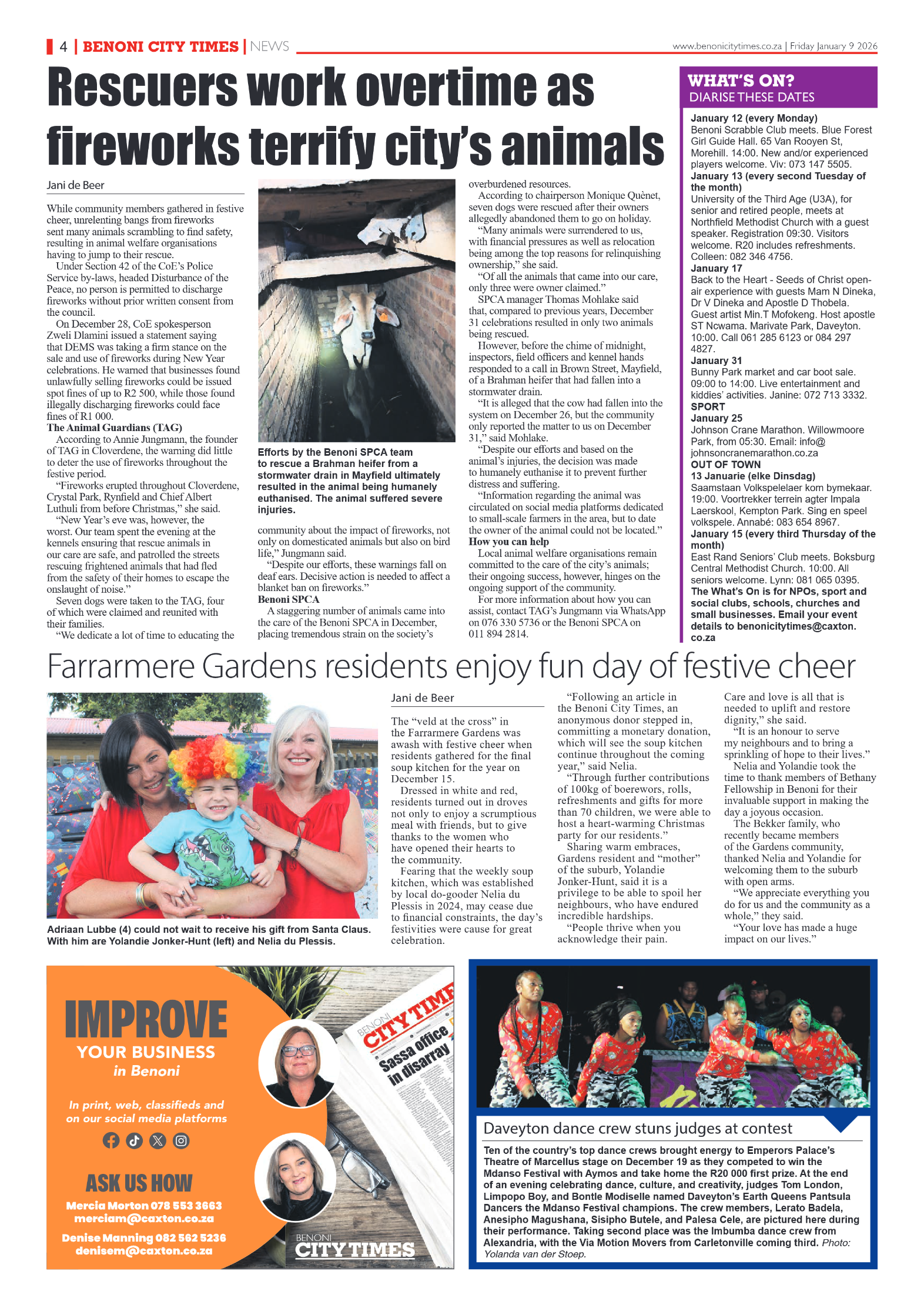 Benoni City Times 9 January 2026 page 4