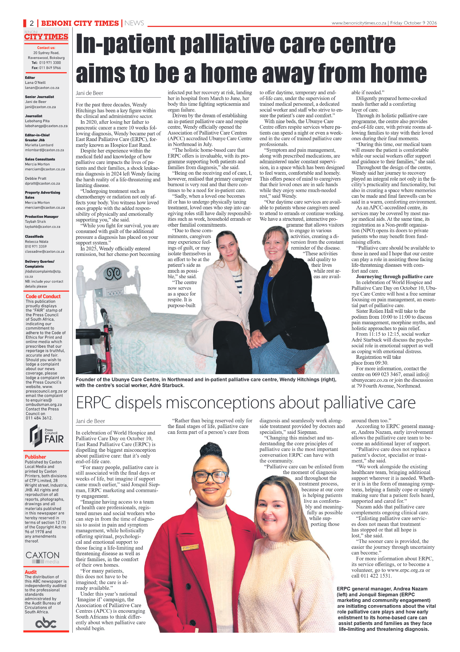 Benoni City Times 9 October 2026 page 4