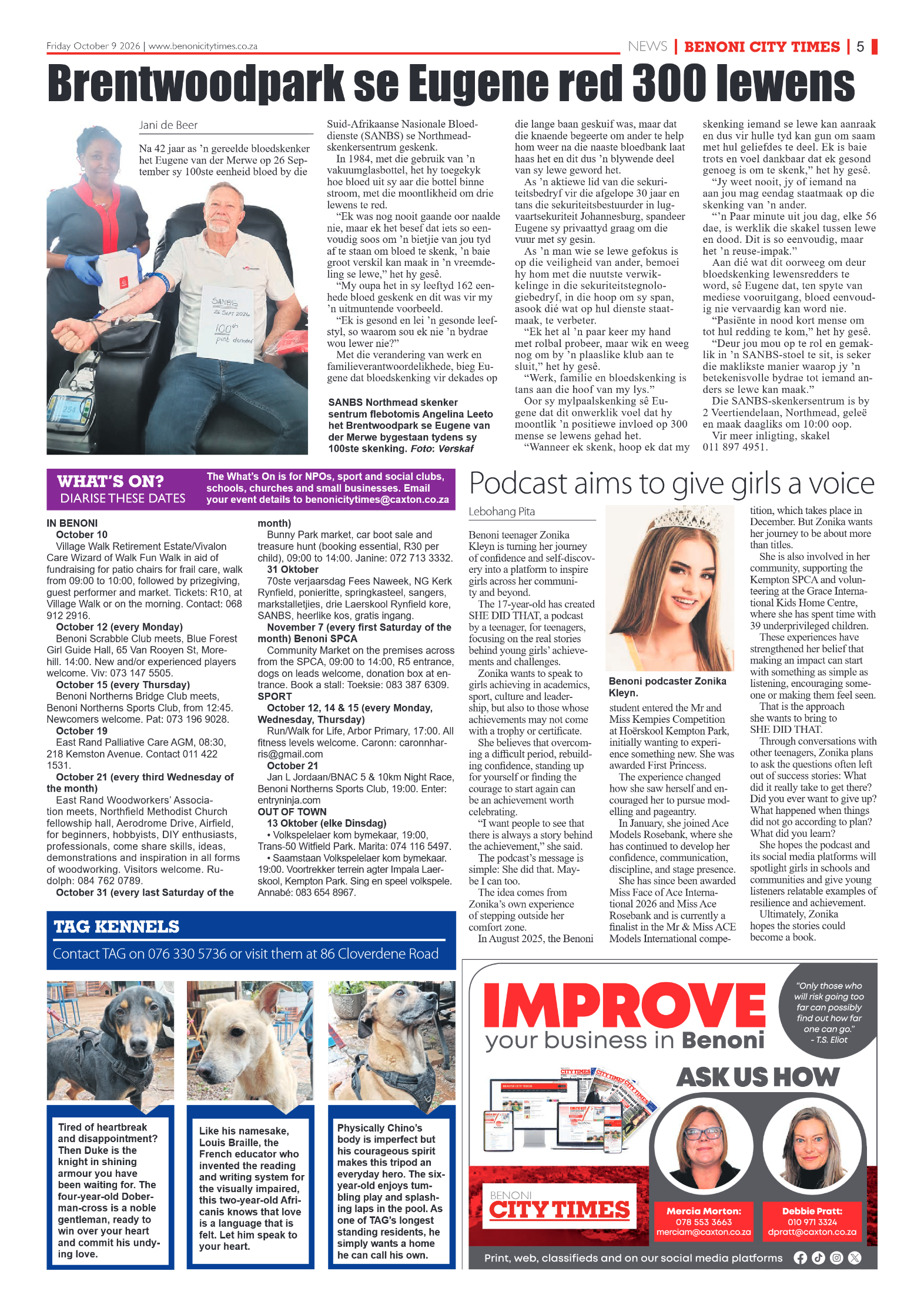 Benoni City Times 9 October 2026 page 7