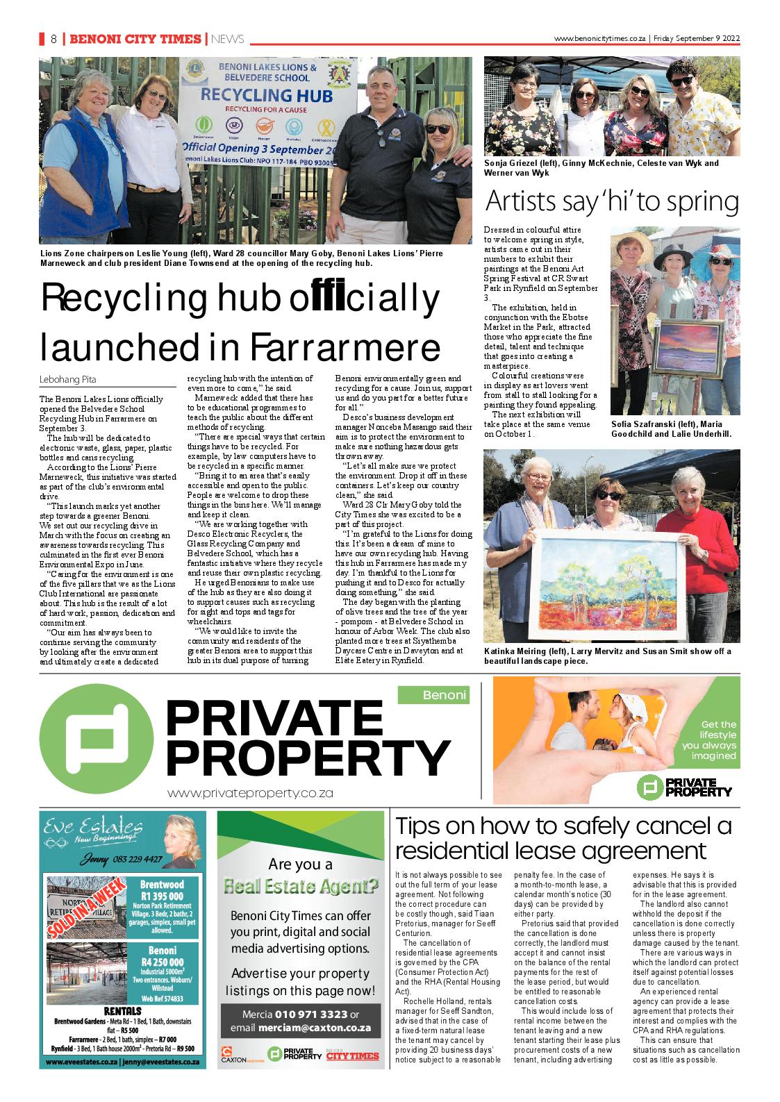 Benoni City Times 9 September 2022 page 8