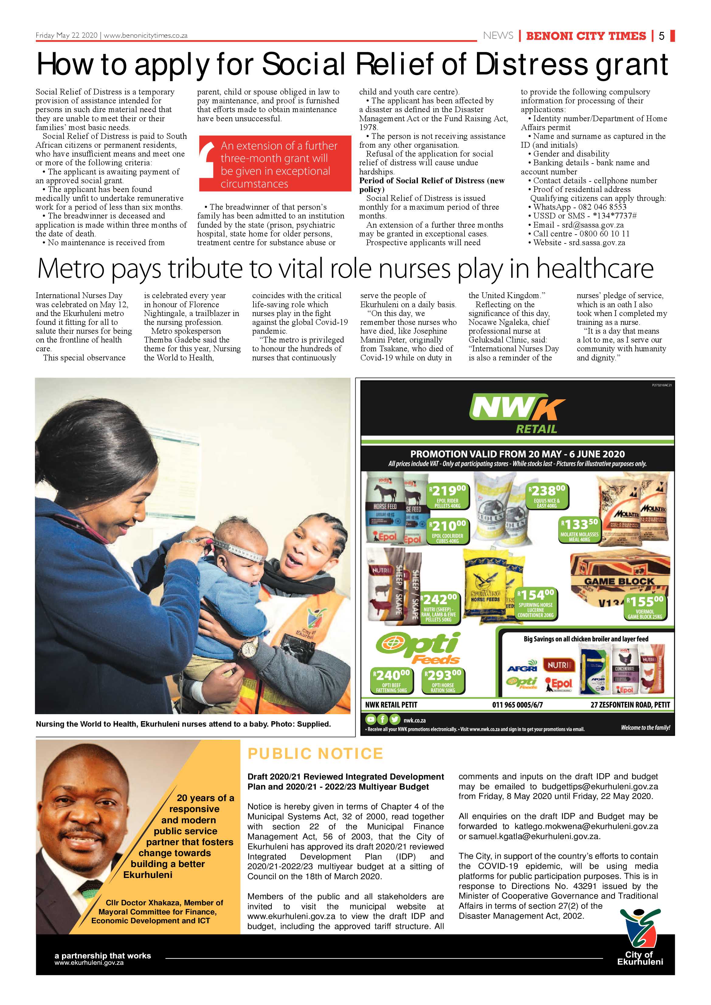 Benoni City Times  21 May 2020 page 5