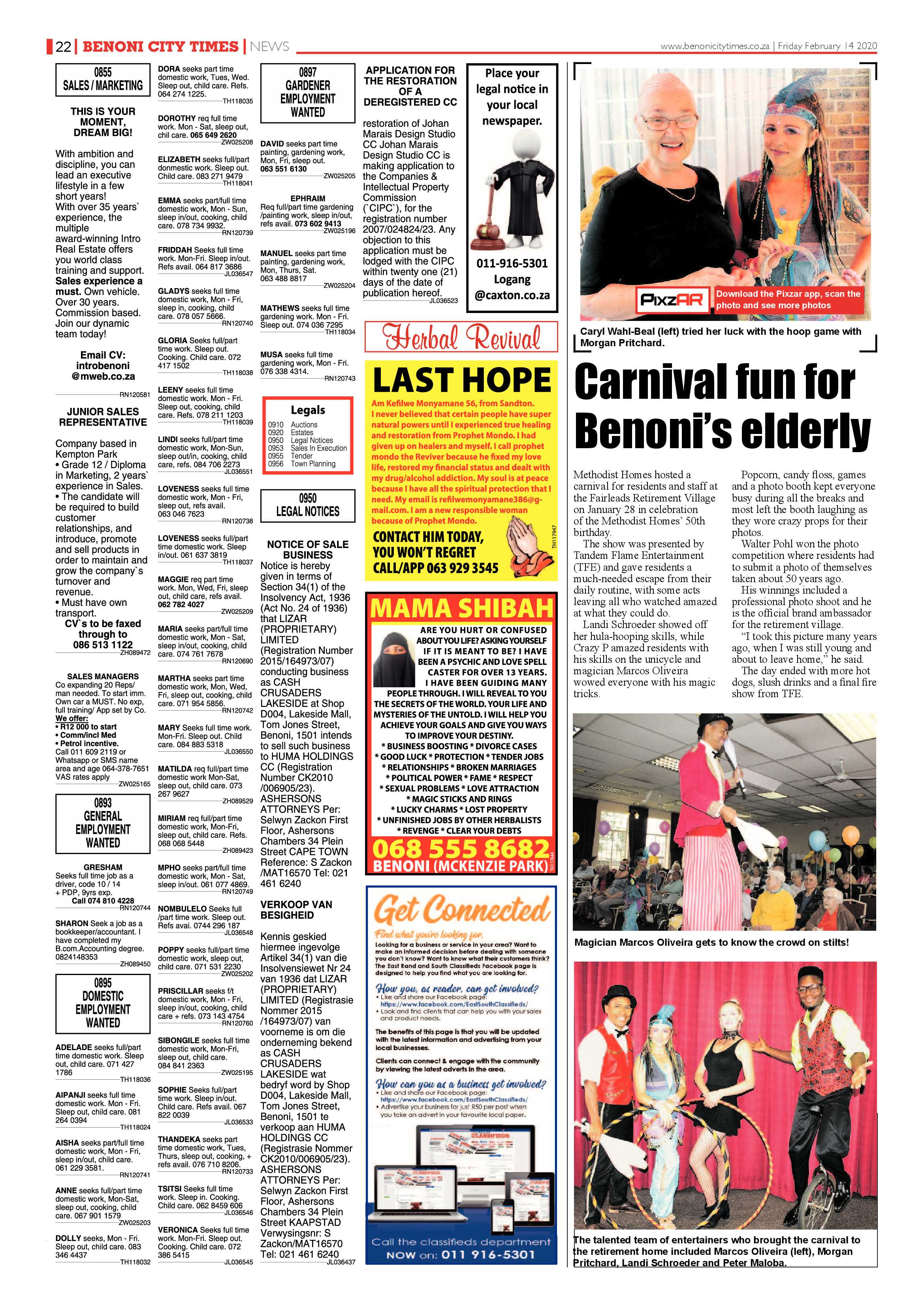 Benoni City Times 13 February 2020 page 22
