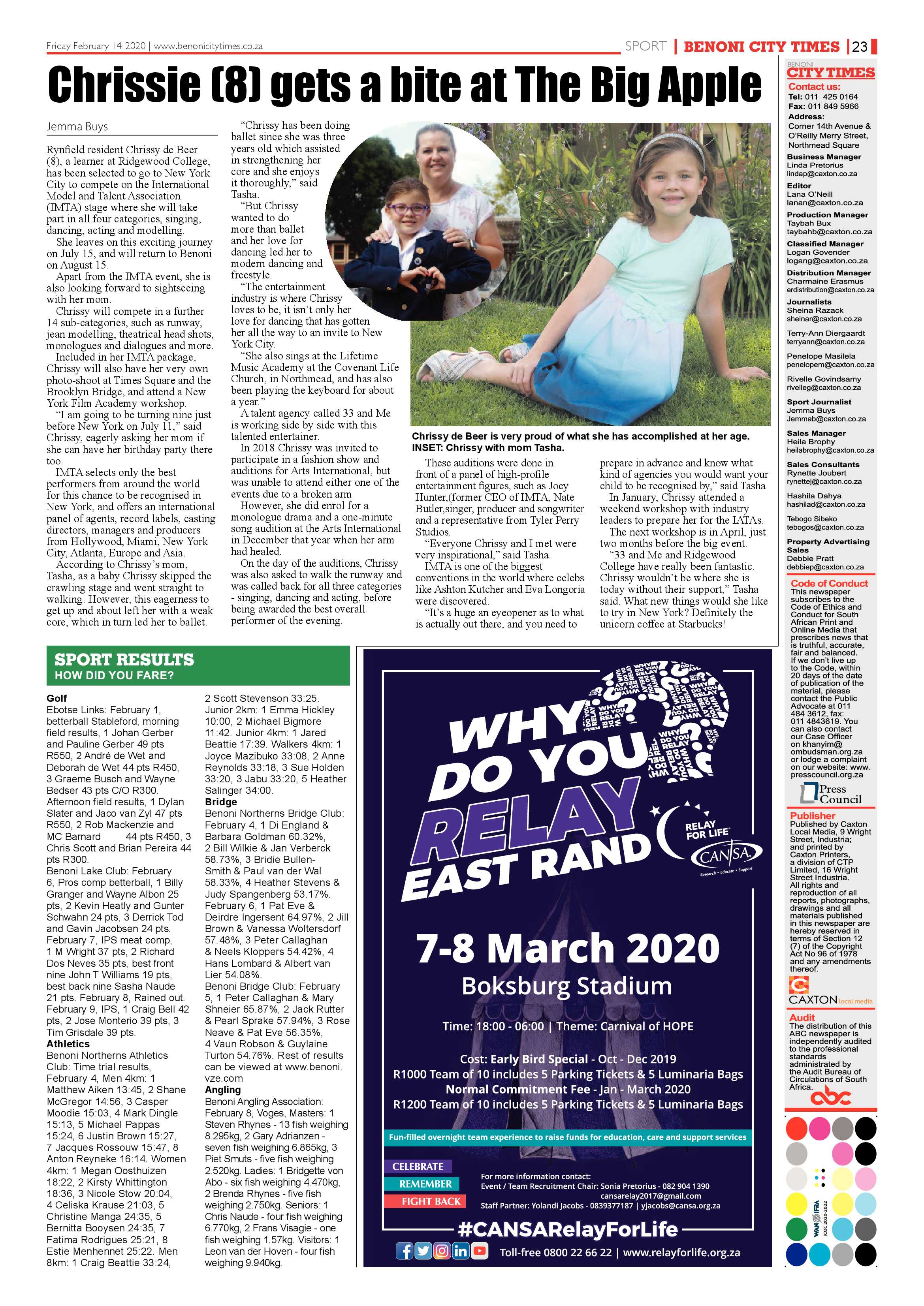 Benoni City Times 13 February 2020 page 23