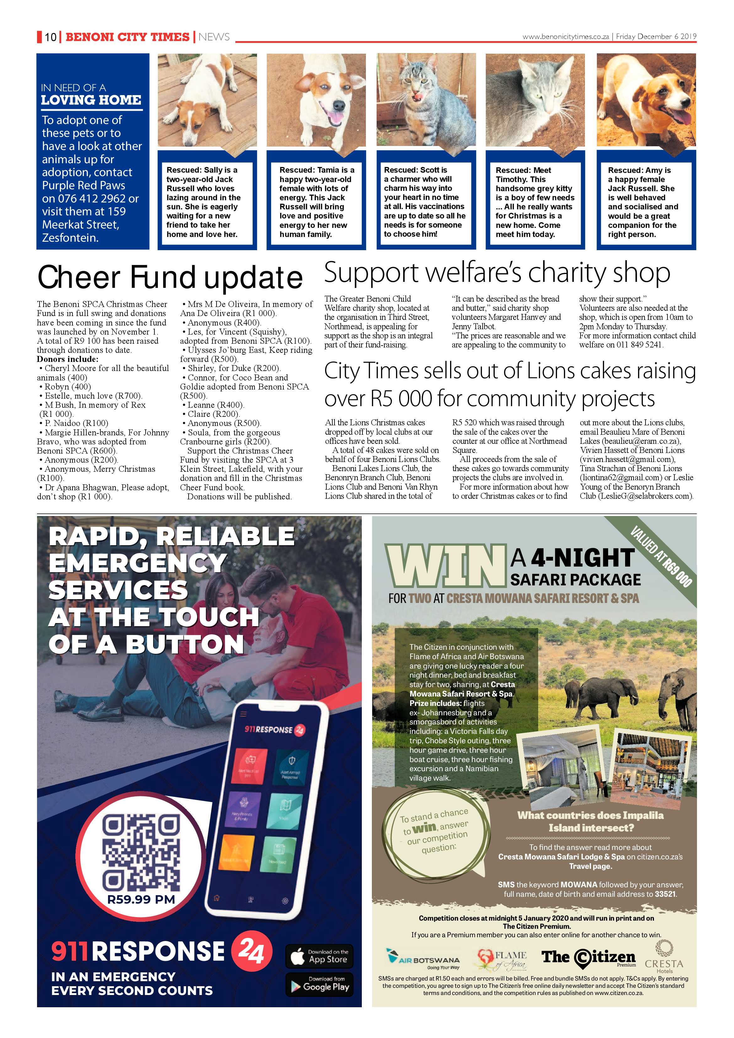 Benoni City times 05 December 2019 page 10