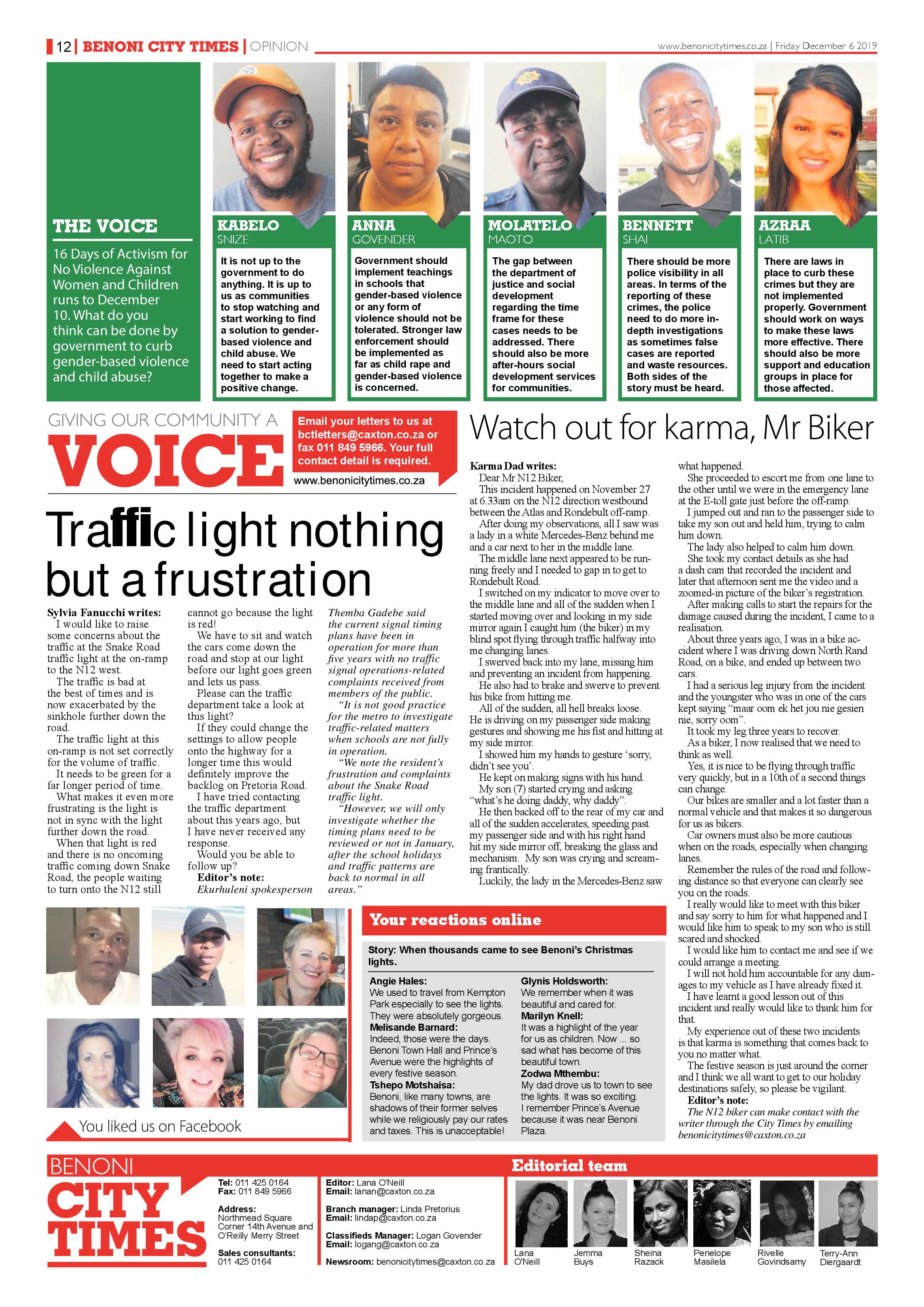 Benoni City times 05 December 2019 page 12