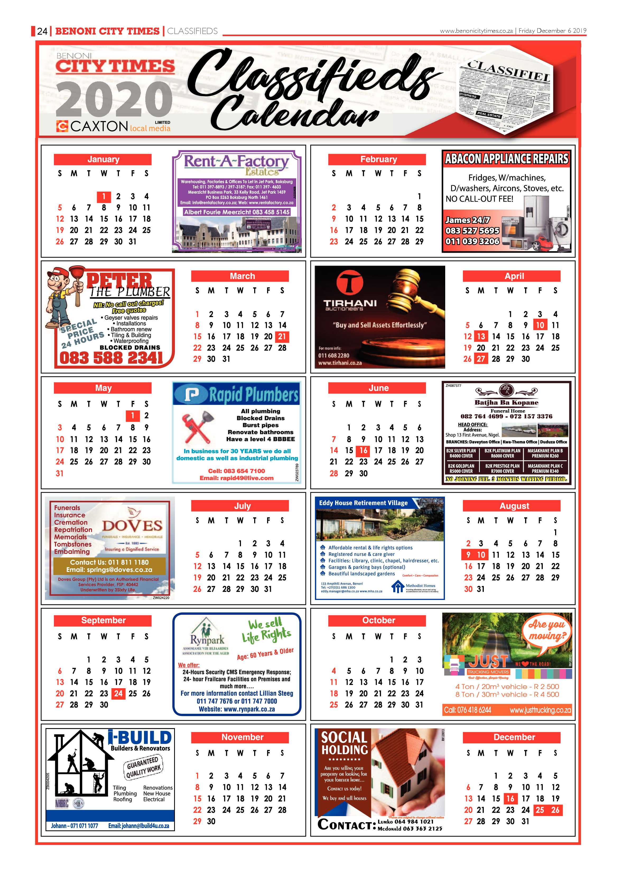 Benoni City times 05 December 2019 page 24