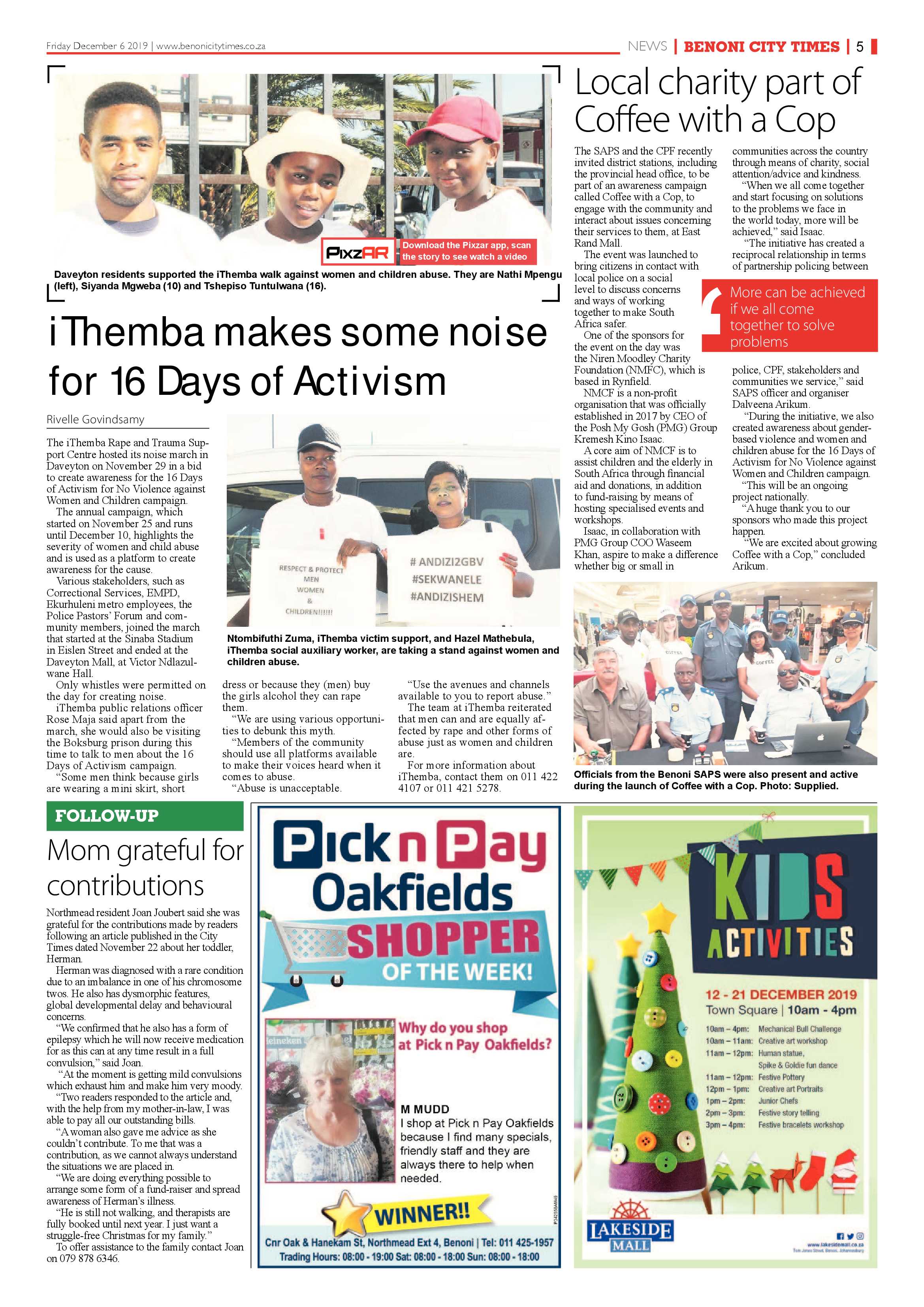Benoni City times 05 December 2019 page 5