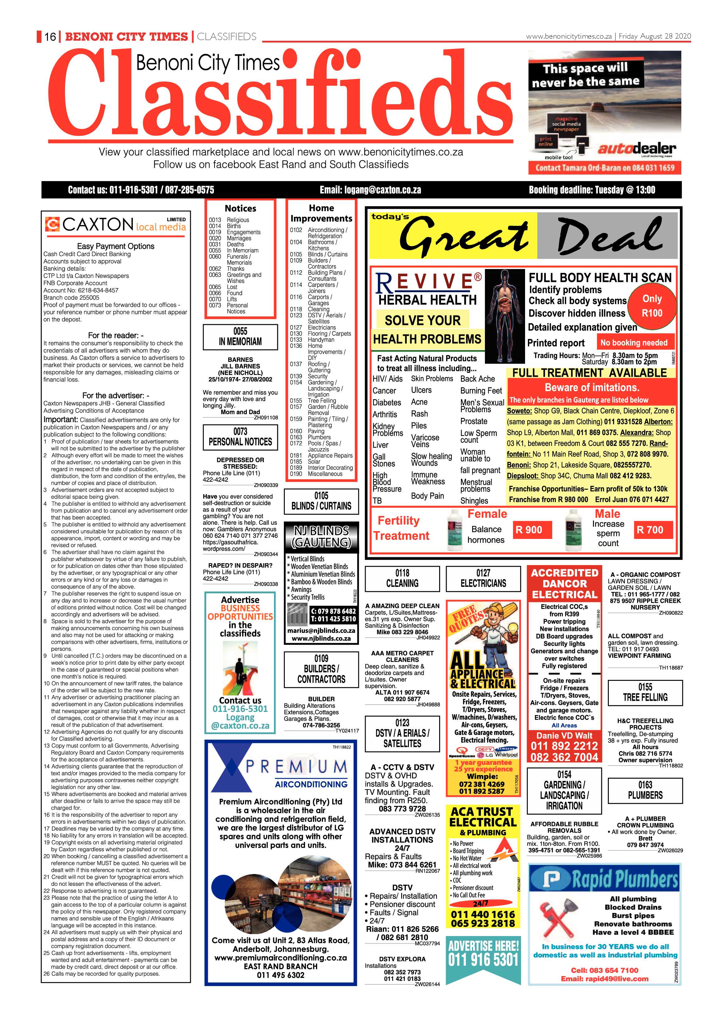 Benoni City times 27 August 2020 page 16