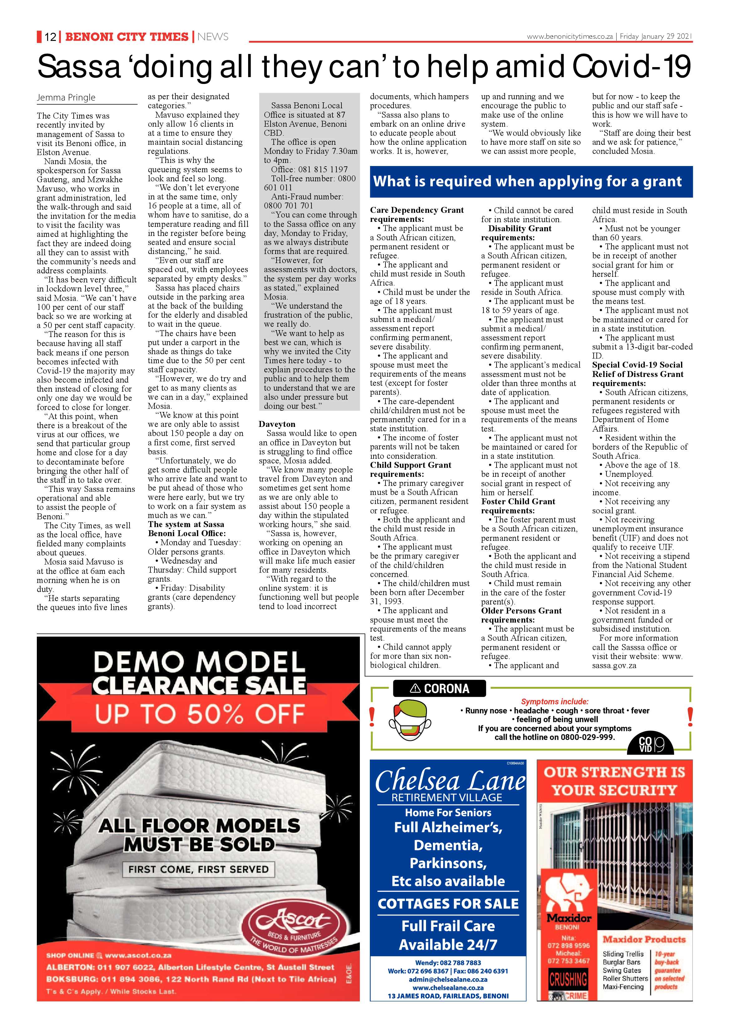 Benoni City times 28 January 2021 page 12