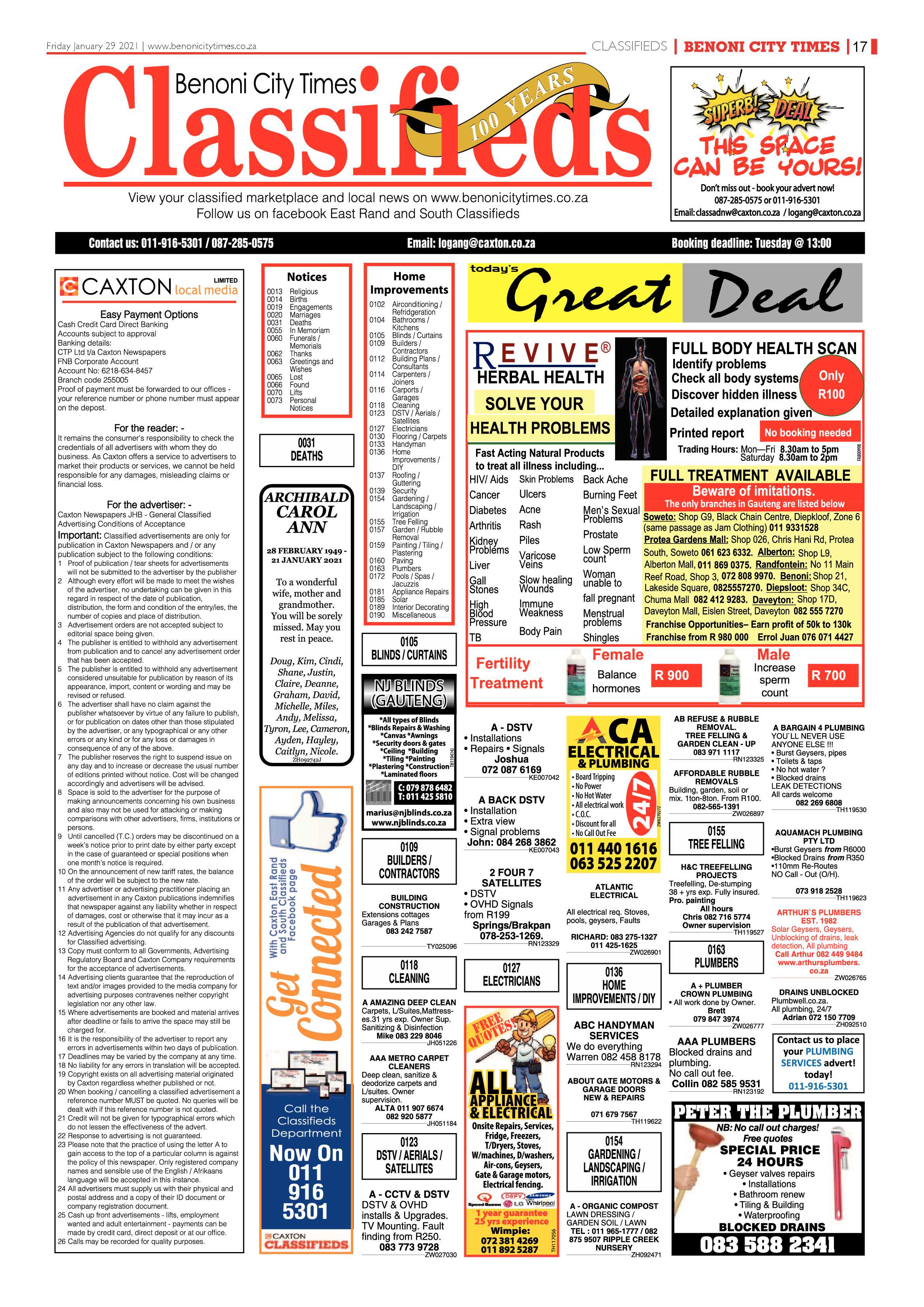 Benoni City times 28 January 2021 page 17