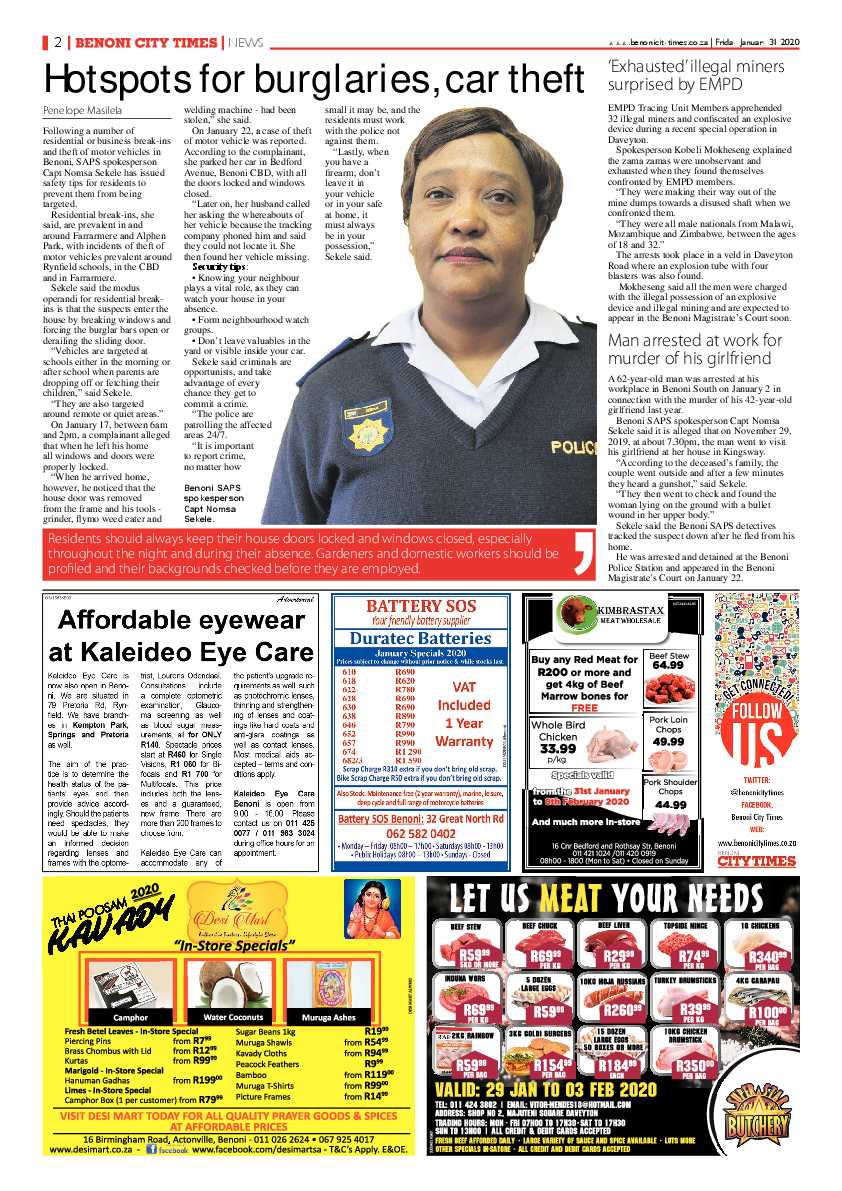 Benoni City Times 30 January 2020 page 2