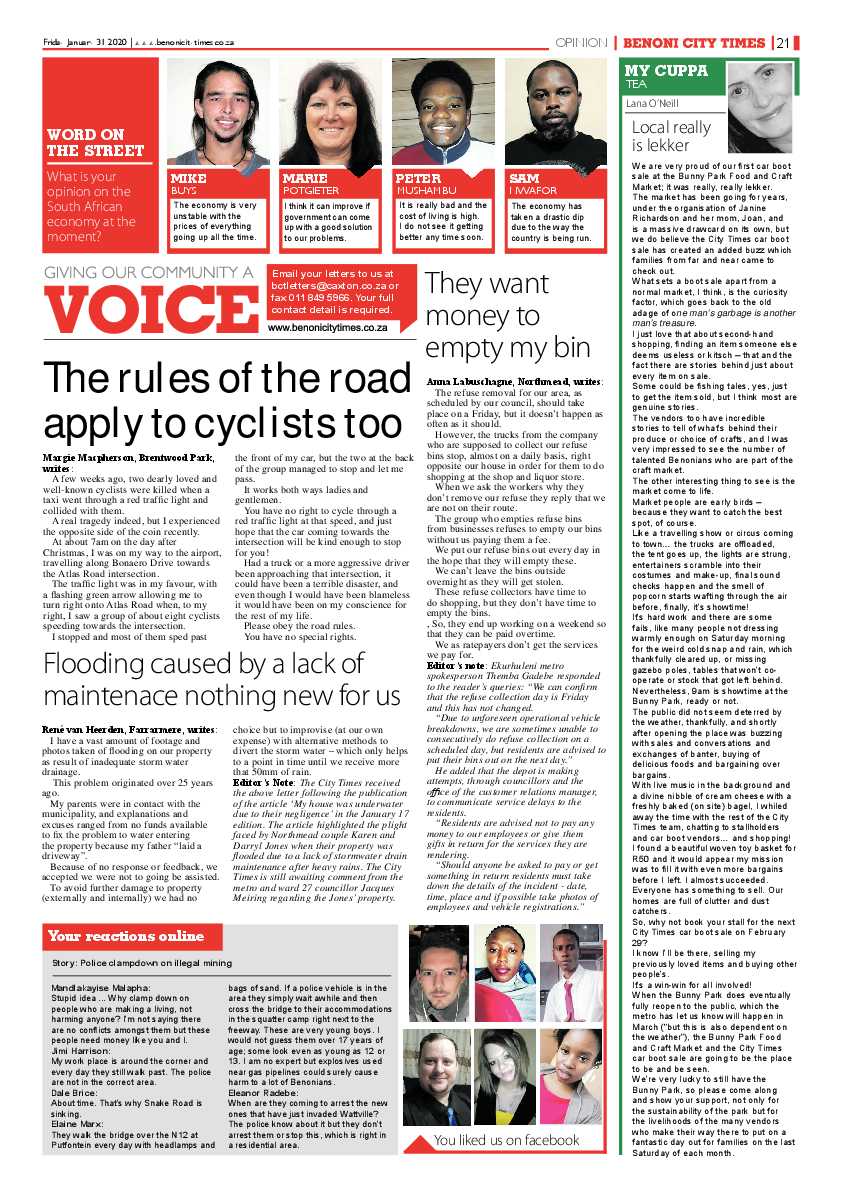 Benoni City Times 30 January 2020 page 21