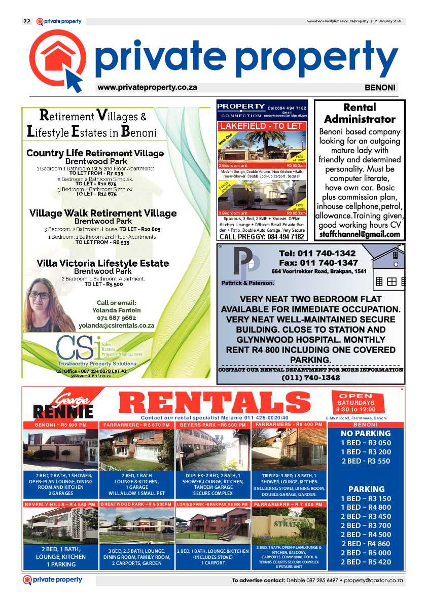 Benoni City Times 30 January 2020 page 22