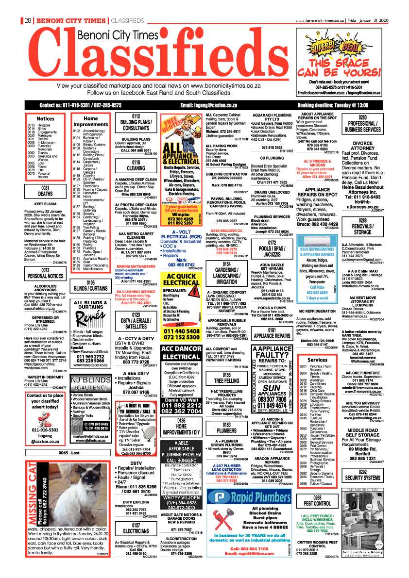 Benoni City Times 30 January 2020 page 28