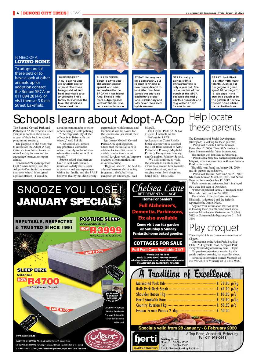 Benoni City Times 30 January 2020 page 4