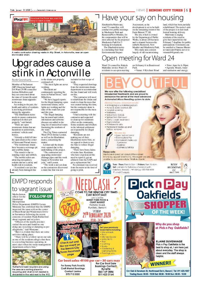 Benoni City Times 30 January 2020 page 5