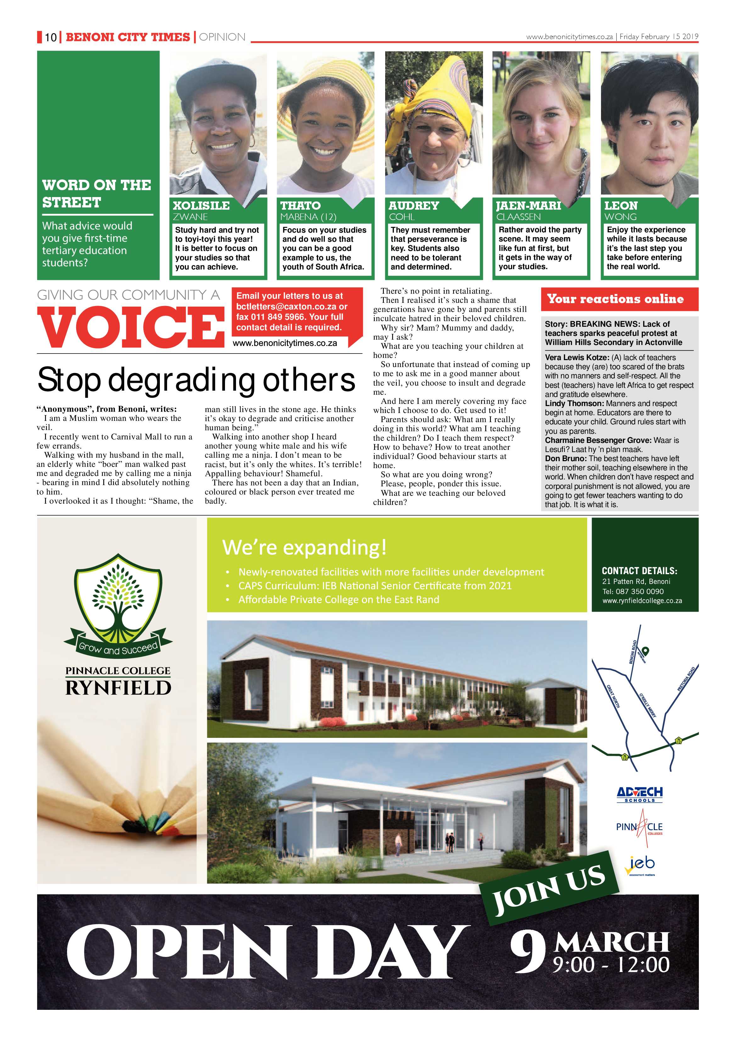 Benoni Cty Times 14 February 2019 page 10