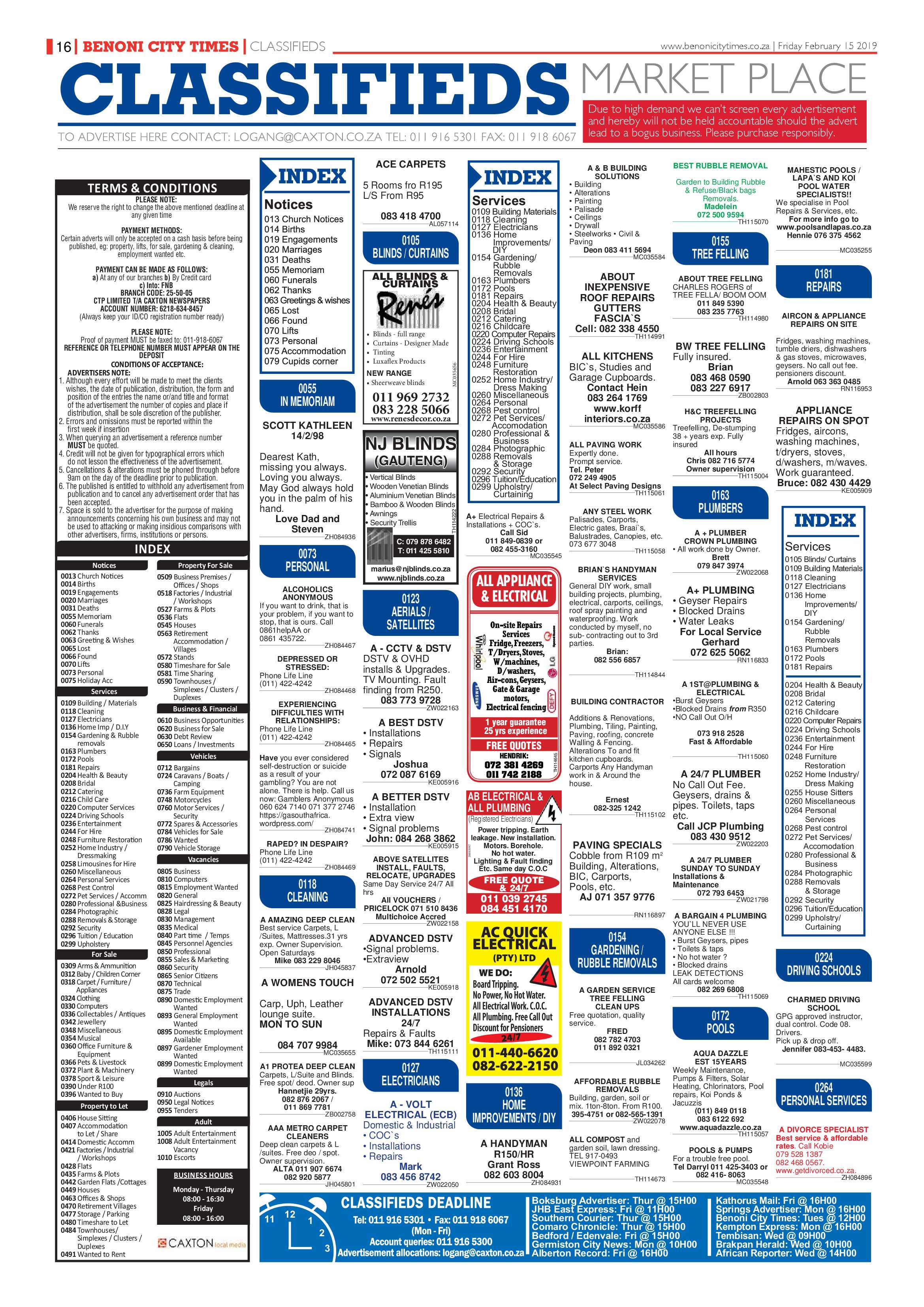Benoni Cty Times 14 February 2019 page 16