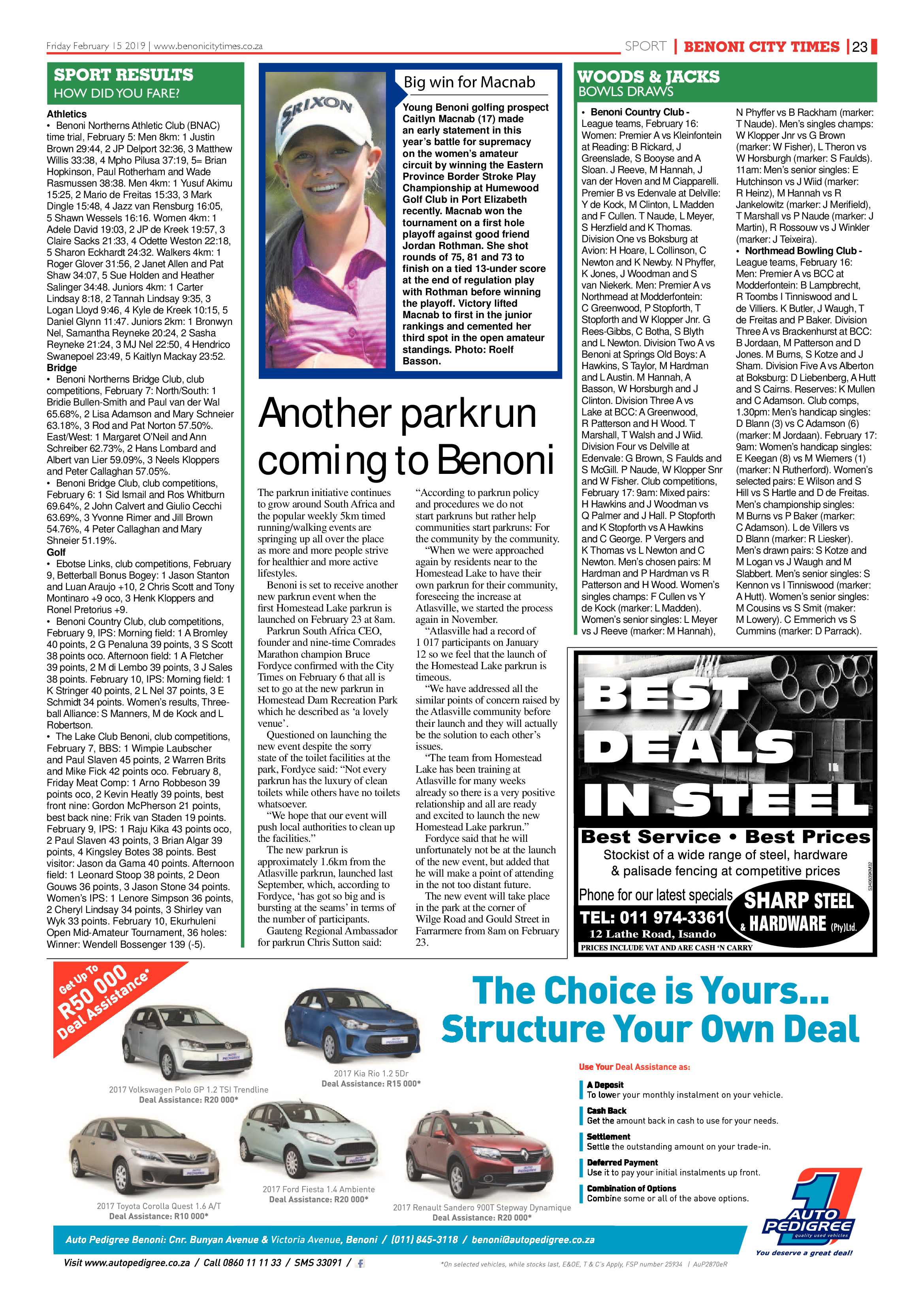 Benoni Cty Times 14 February 2019 page 23