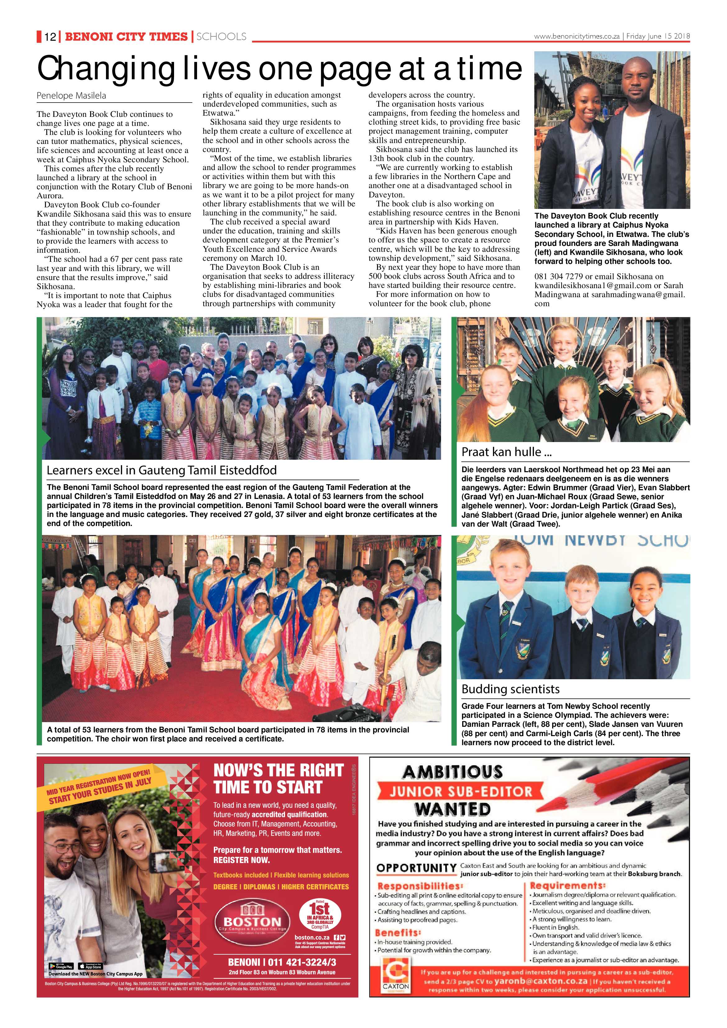 Benoni City Times 14 June 2018 page 12